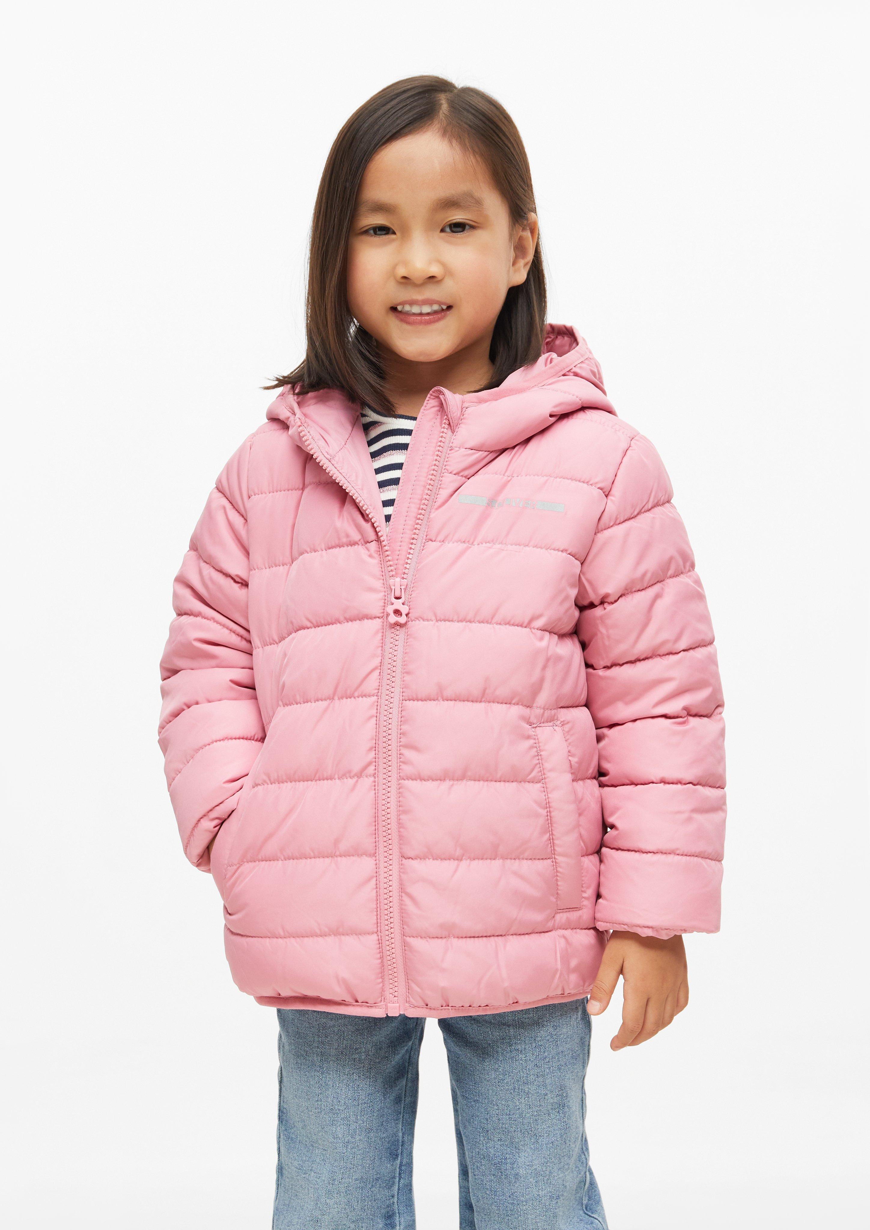 Leicht wattierte Unisex-Jacke mit Kapuze in Farbe rosa von s.Oliver