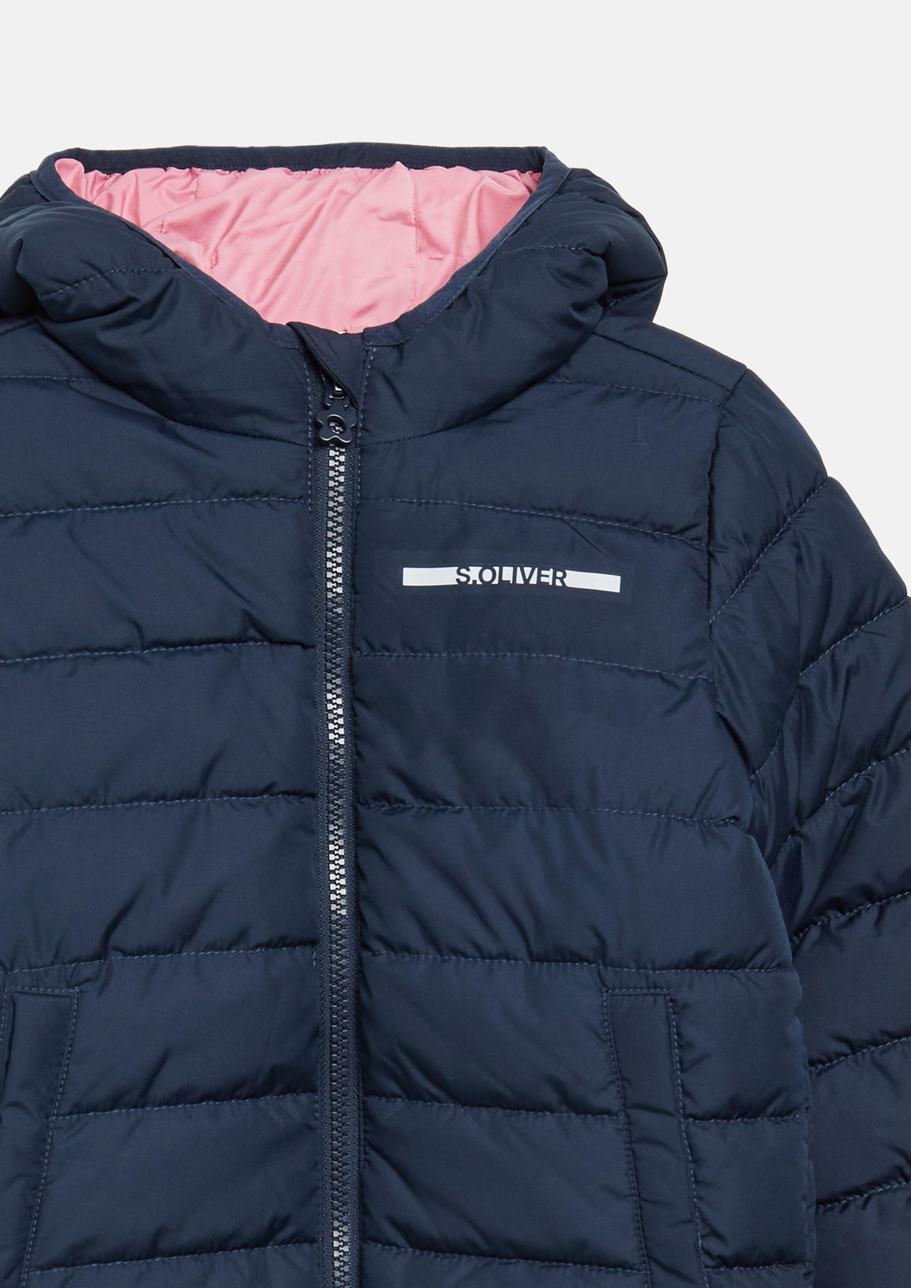 Deti Ľahko vatovaná unisex bunda s kapucňou vo farbe modrá od s.Oliver