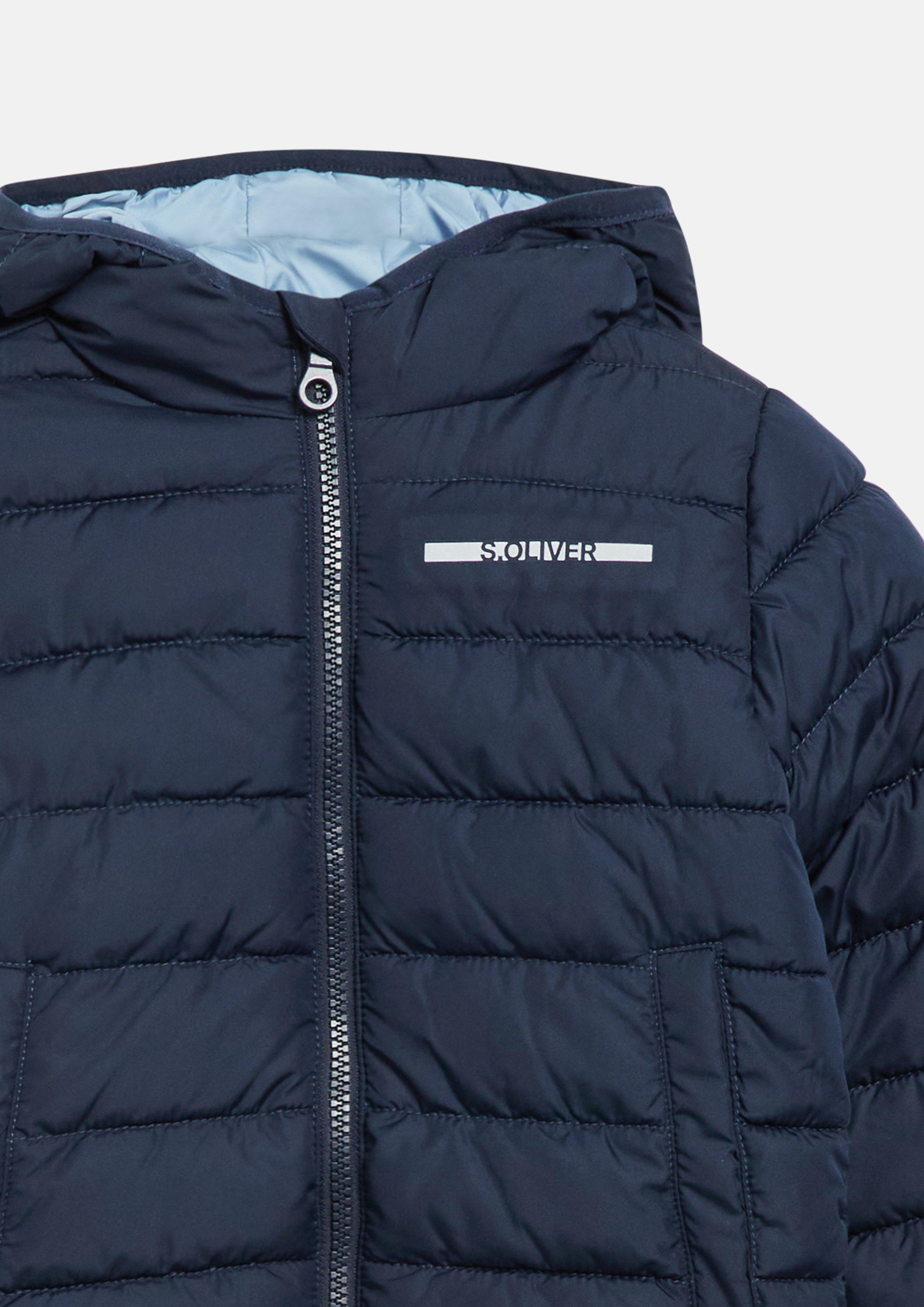 Kinder Leicht wattierte Unisex-Jacke mit Kapuze in blau von s.Oliver