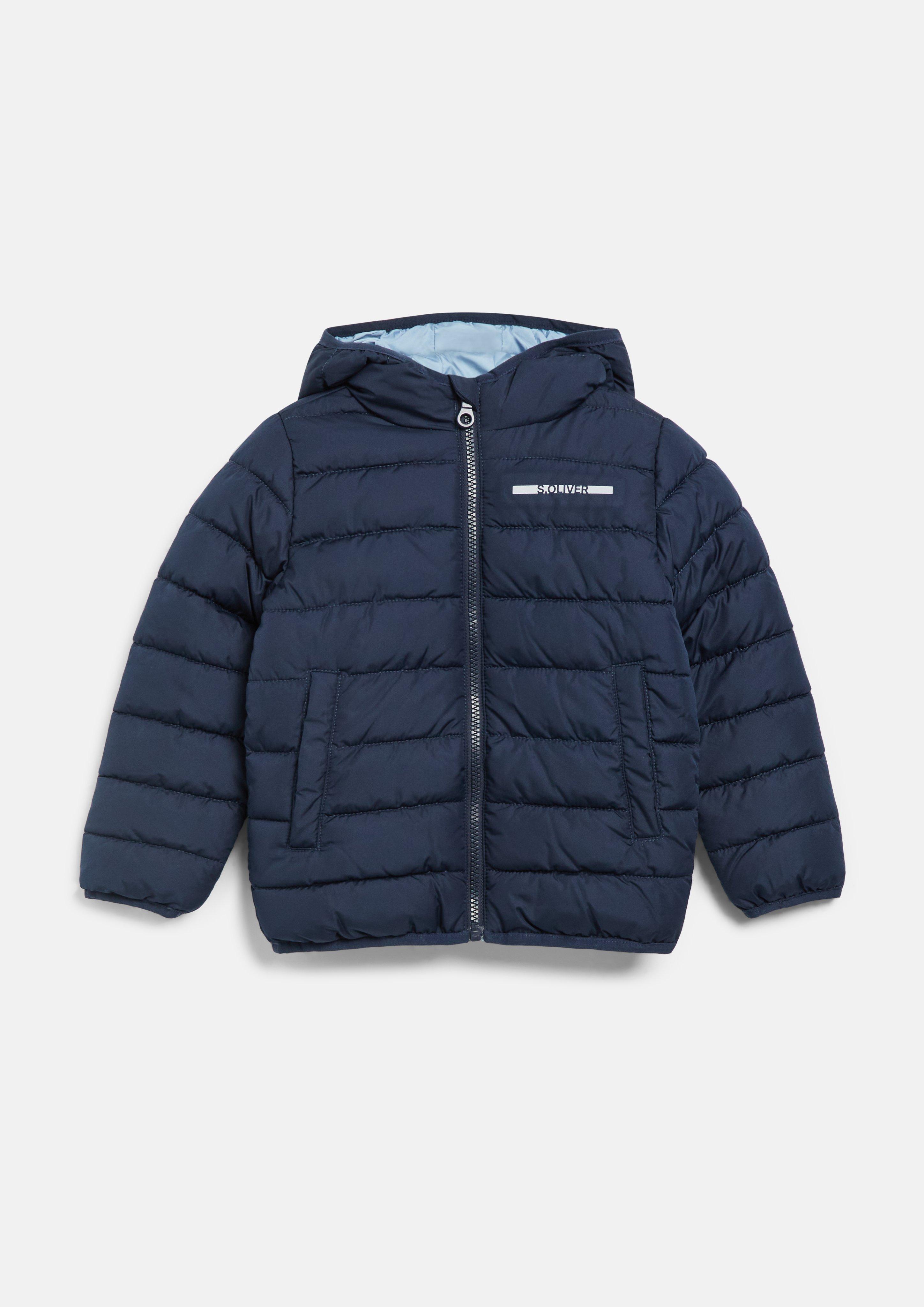 Leicht wattierte Unisex-Jacke mit Kapuze in Farbe navy von s.Oliver