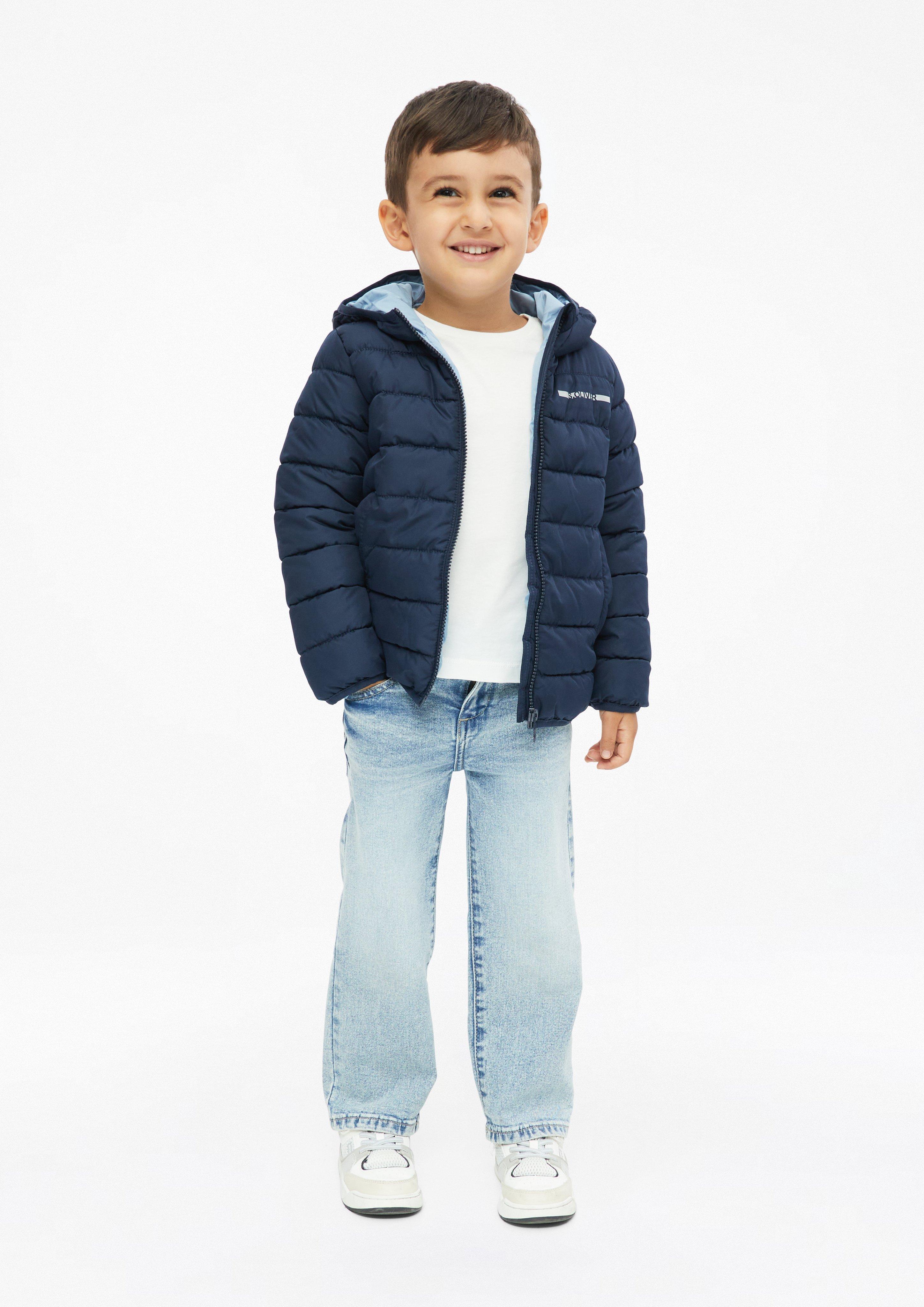 Kinder Leicht wattierte Unisex-Jacke mit Kapuze in blau von s.Oliver