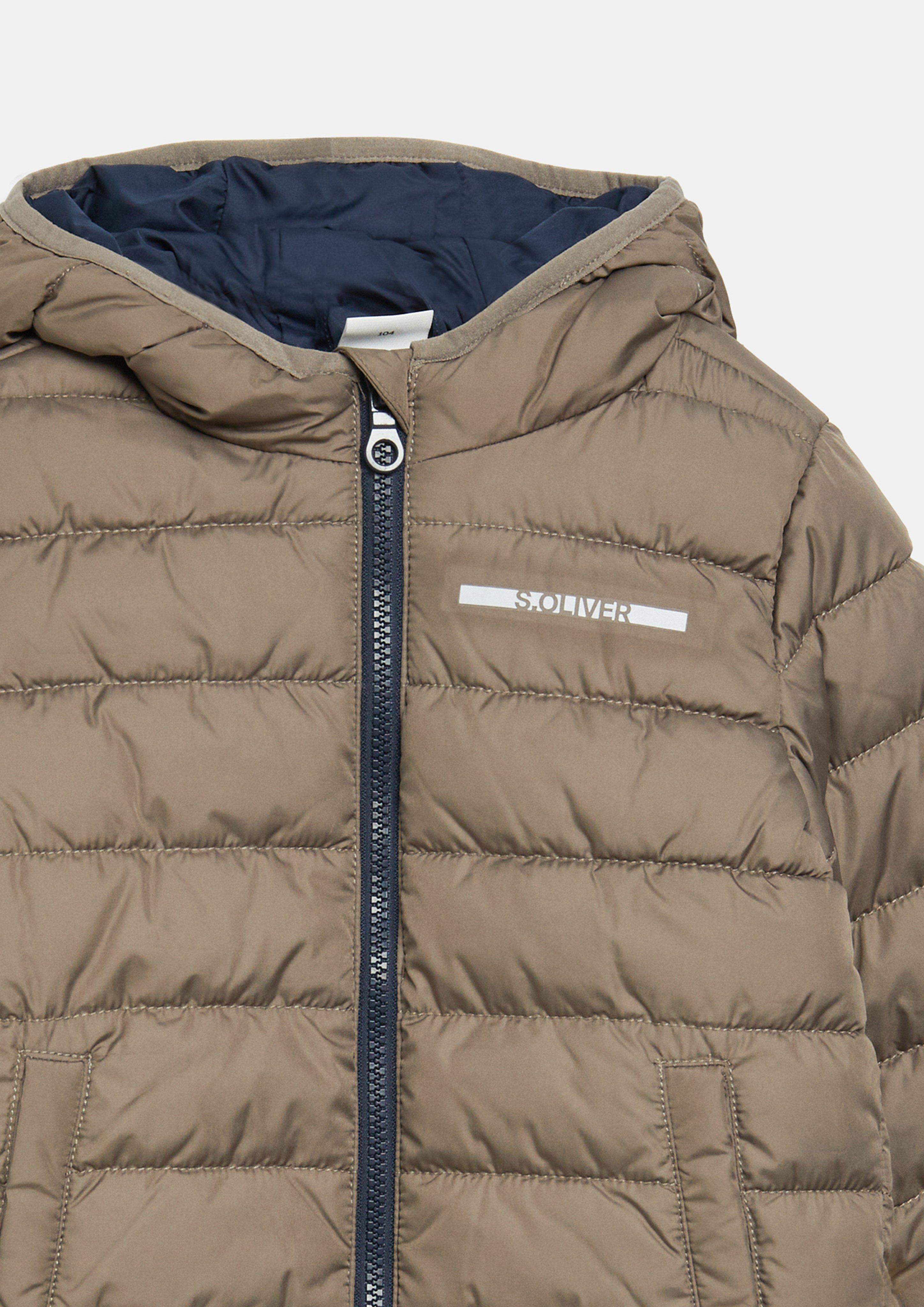 Deti Ľahko vatovaná unisex bunda s kapucňou vo farbe hnedá od s.Oliver