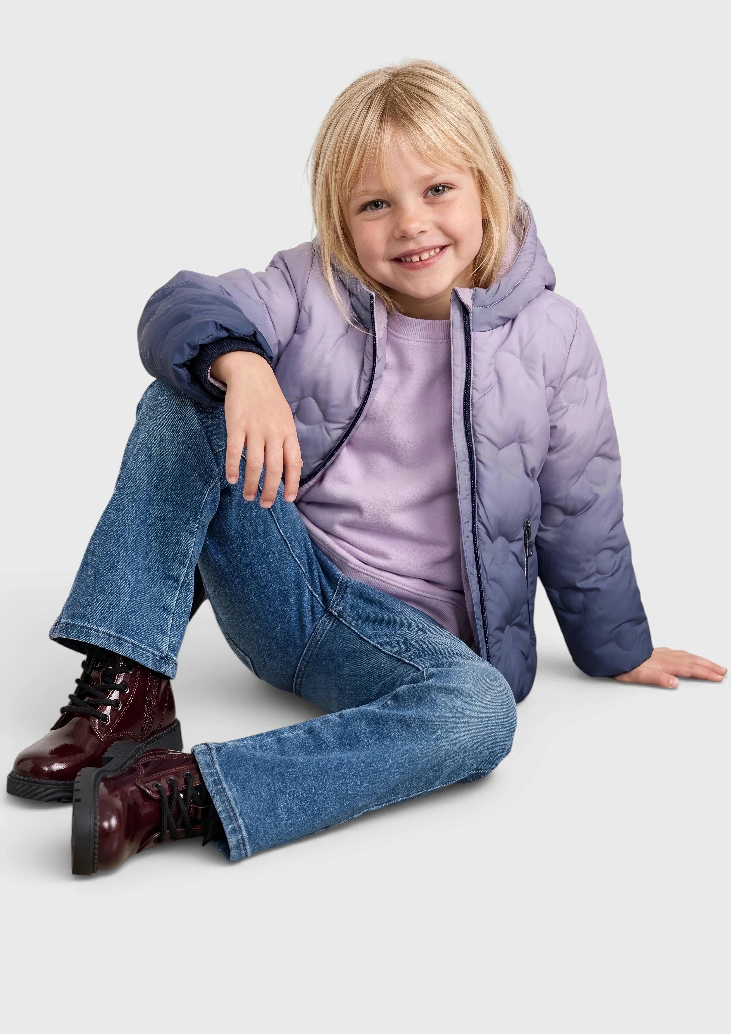 Wasserabweisende Unisex Jacke mit geprägtem Strukturmuster in Farbe navy von s.Oliver