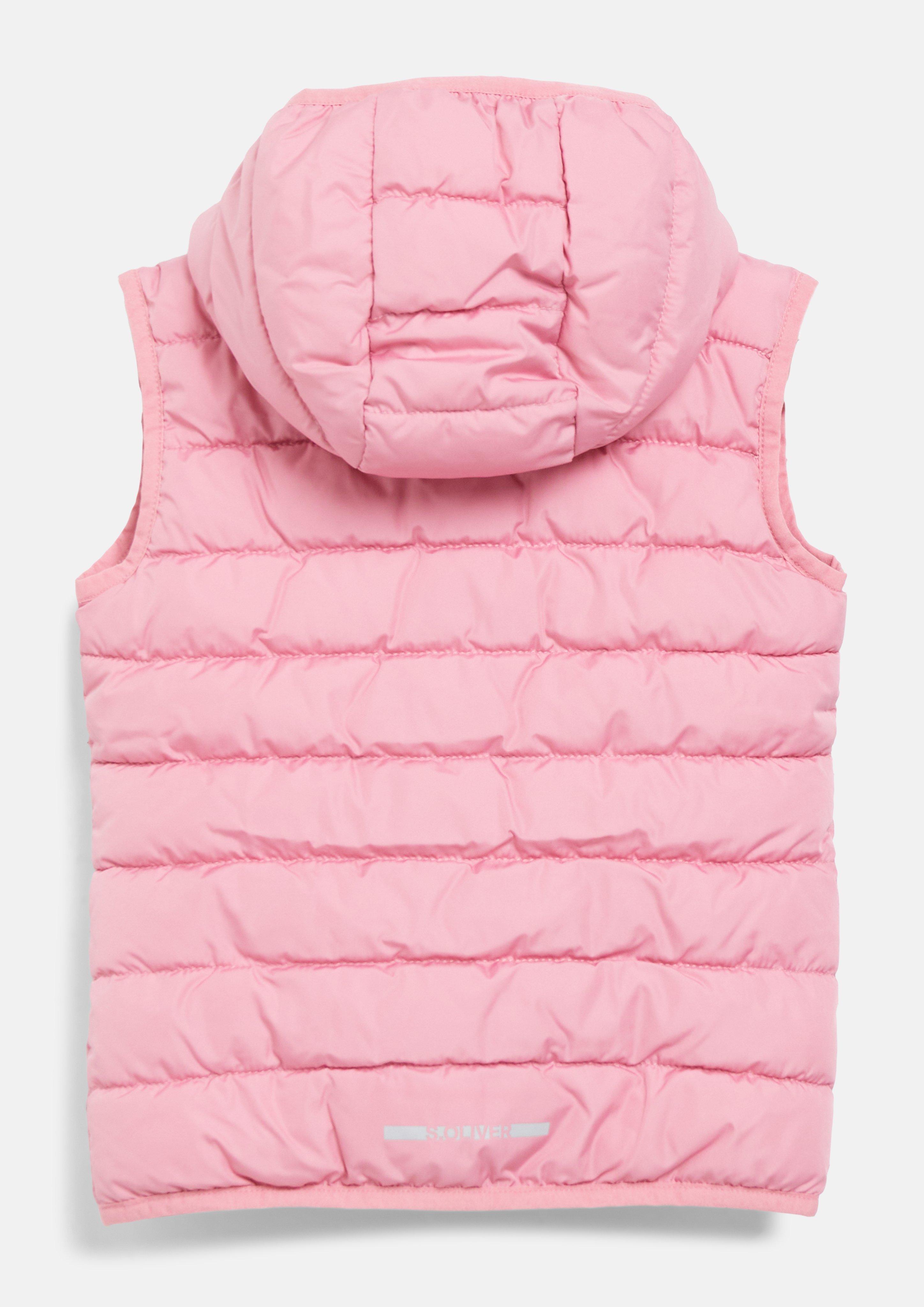 Kinder Wasserabweisende Unisex Outdoor-Weste mit Kapuze in pink von s.Oliver