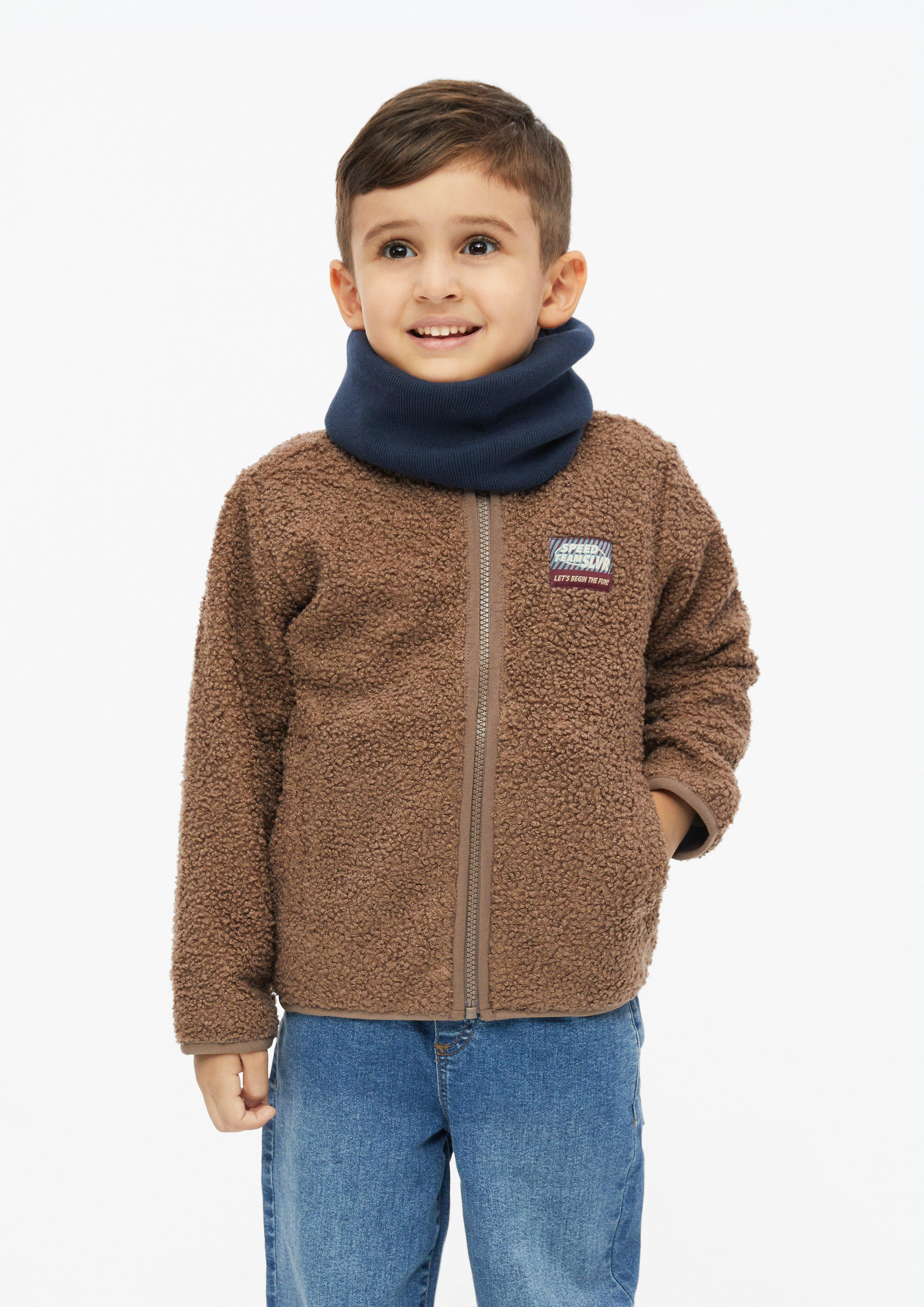 Junior Loopsjaal van zacht breiwerk in blauw van s.Oliver