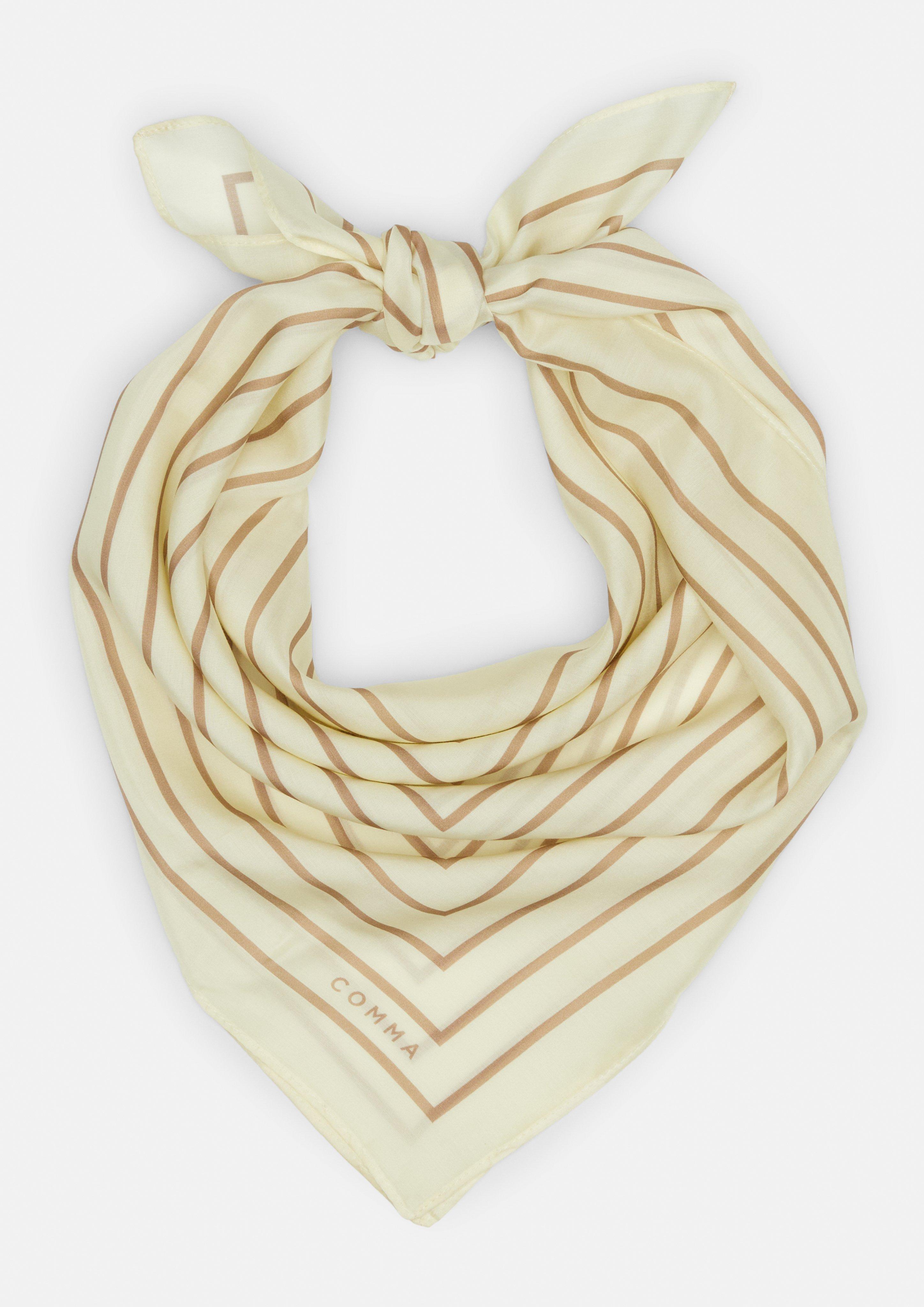 Silk blend scarf in beige by COMMA