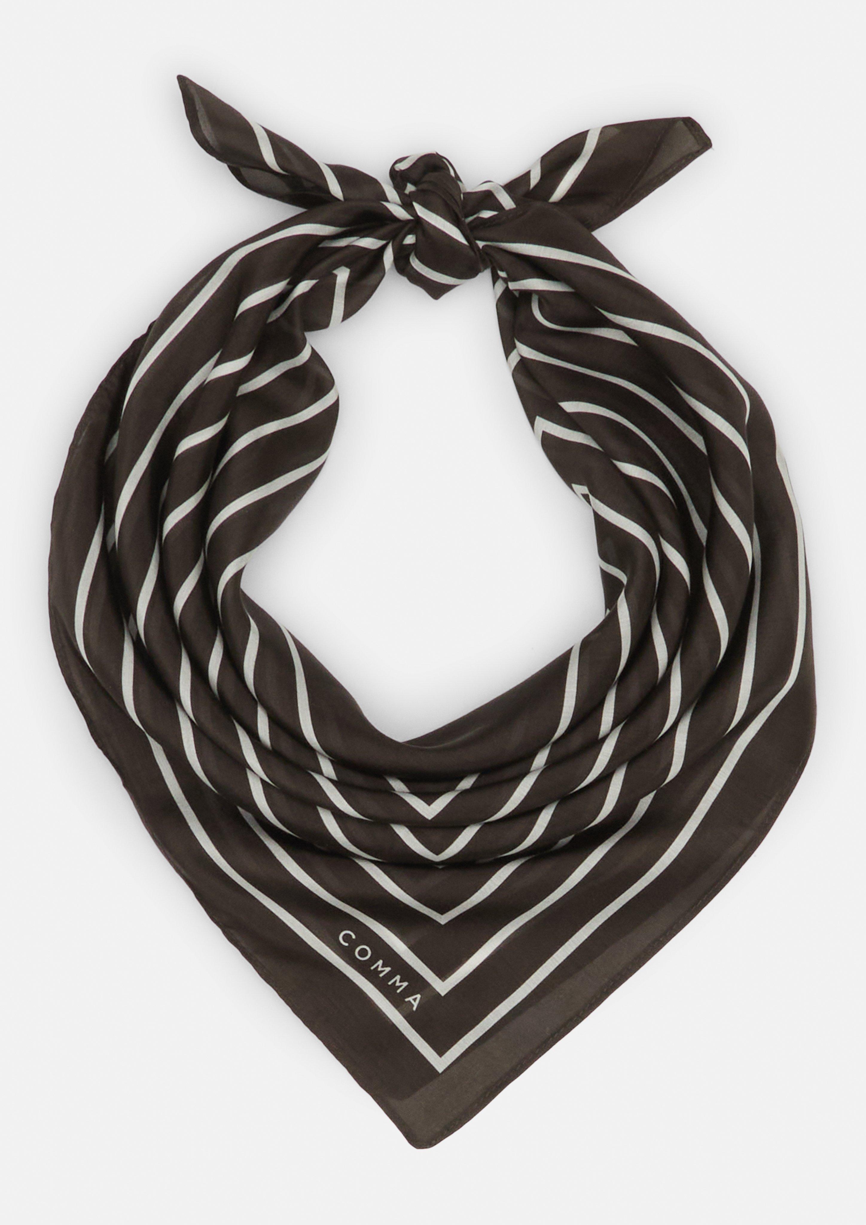 Silk blend scarf in brown by COMMA