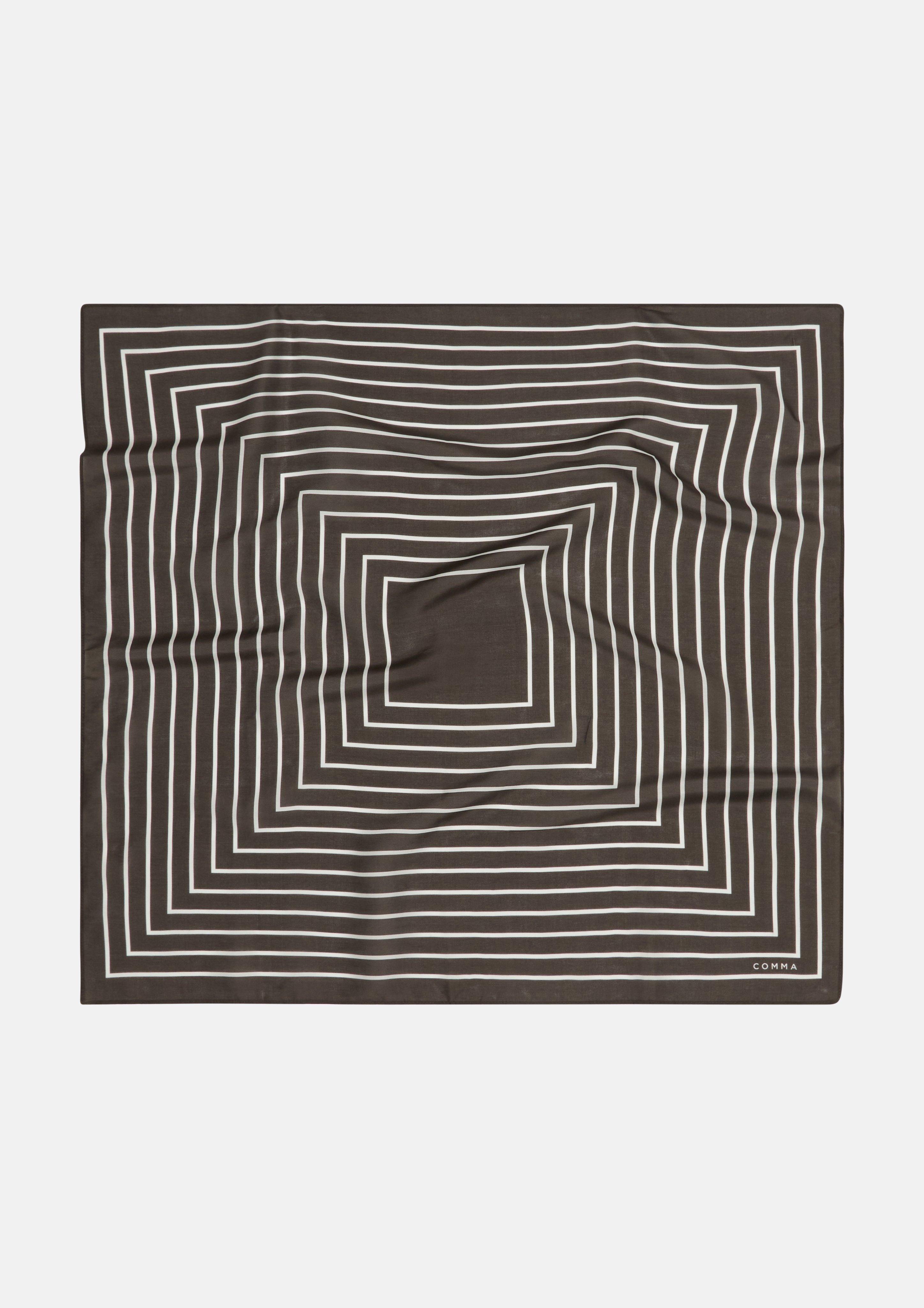 Silk blend scarf in dark brown by COMMA