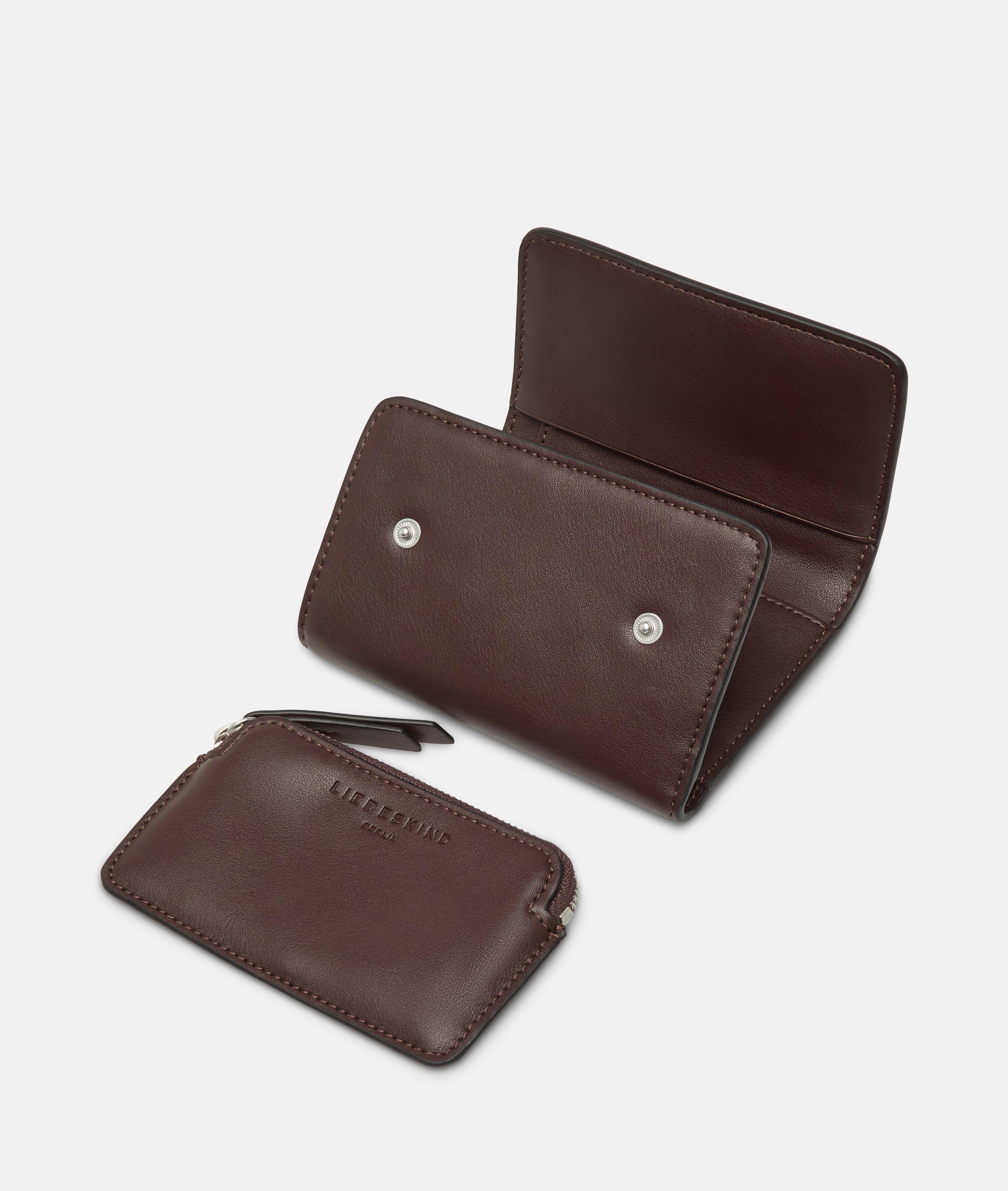 Kate Geldbörse M in braun, schwarz & olive