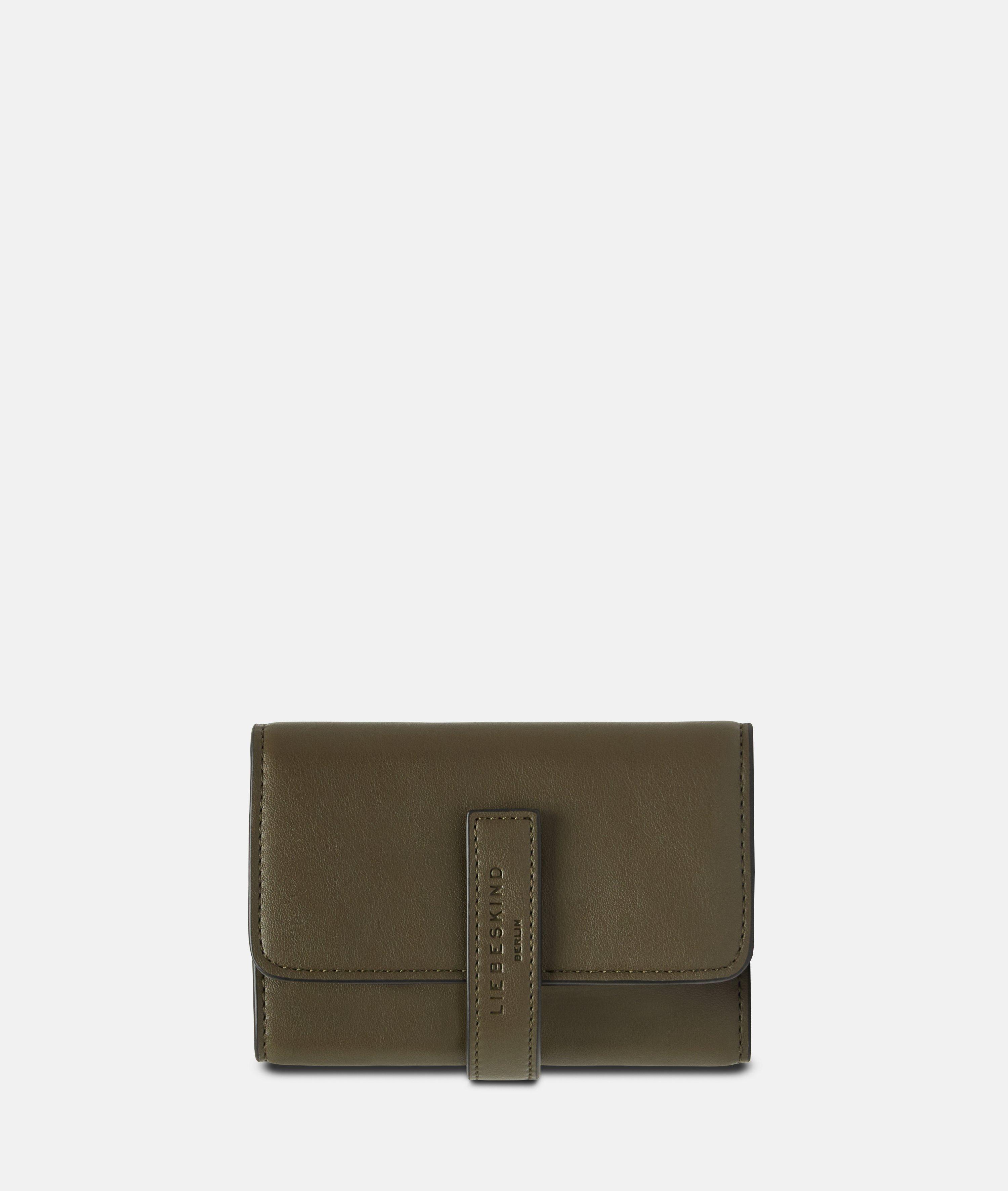 Kate Geldbörse M in olive, schwarz & braun
