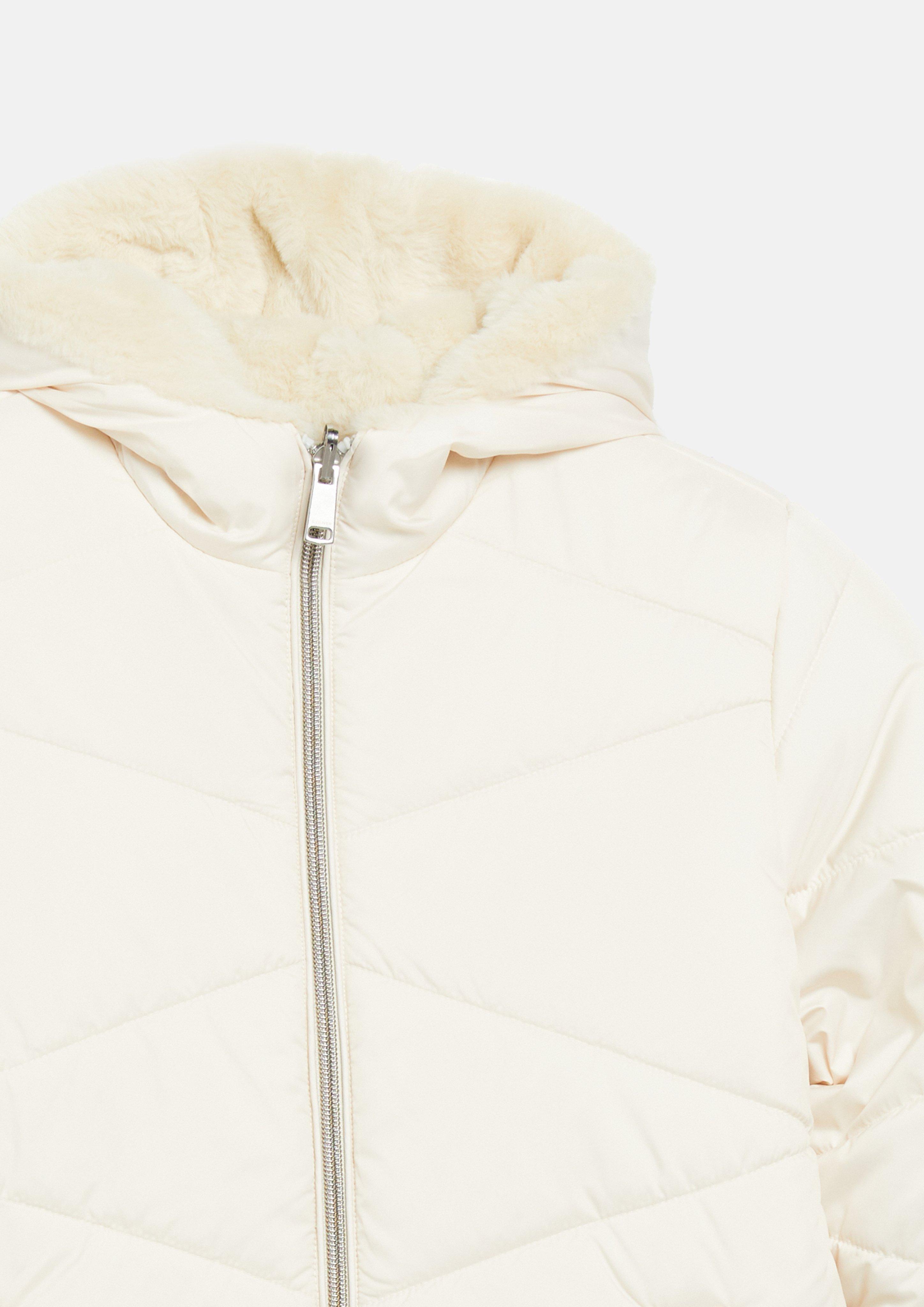 Kinder Wasserabweisende Wendejacke mit Plüsch in beige von s.Oliver