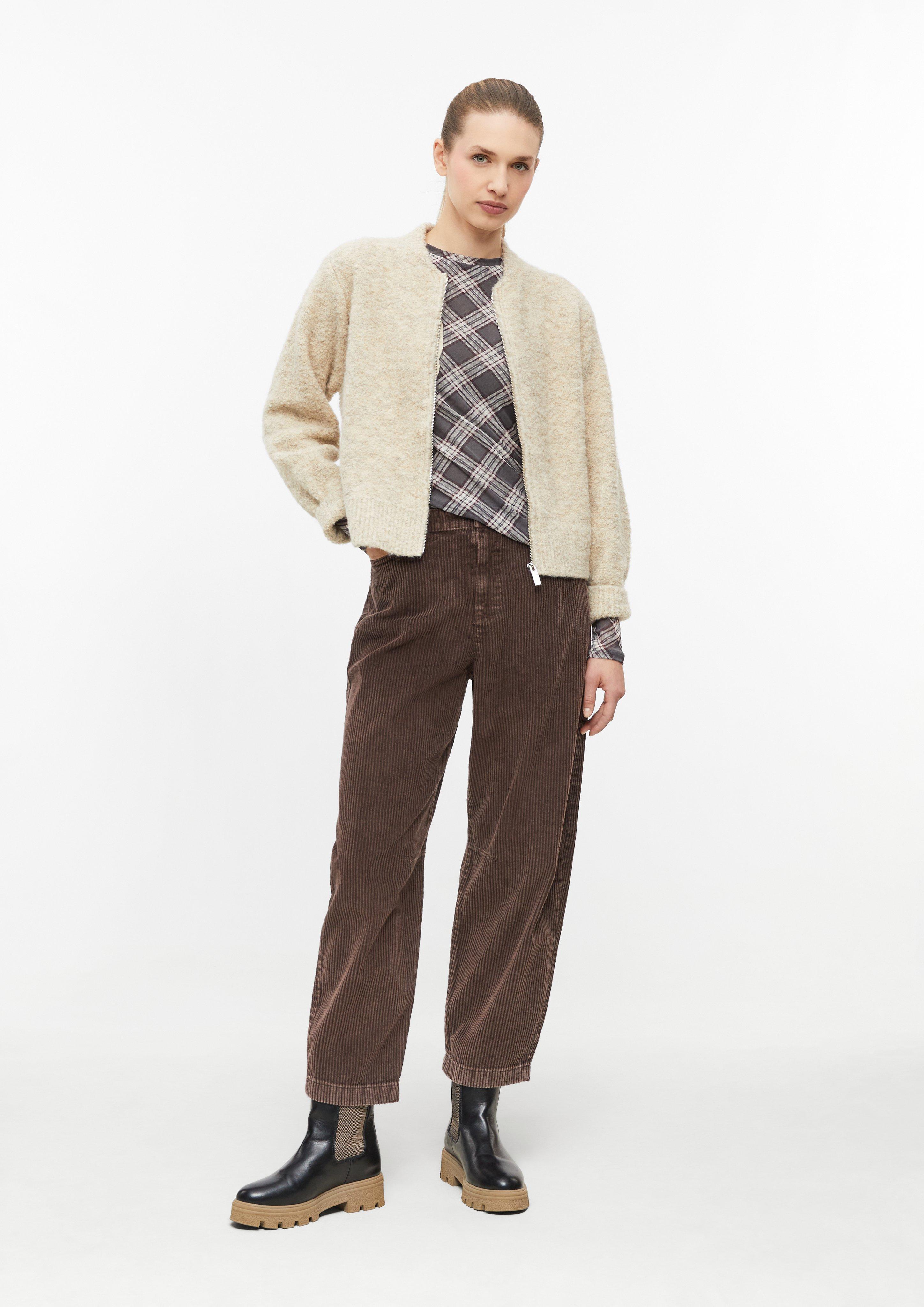 Damen Melierte Bouclé-Strickjacke in beige von s.Oliver