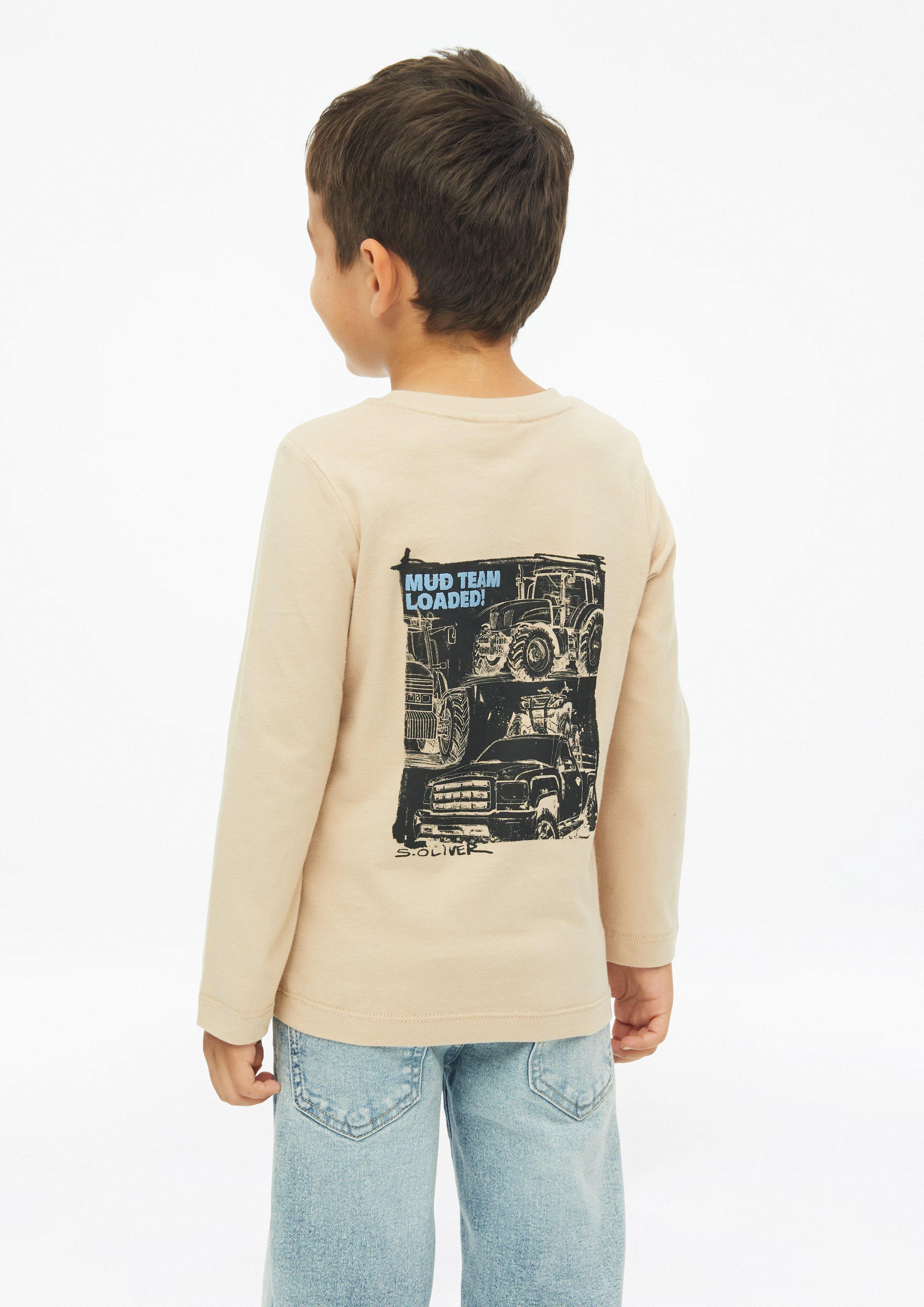 Longsleeve mit Print in Farbe beige von s.Oliver