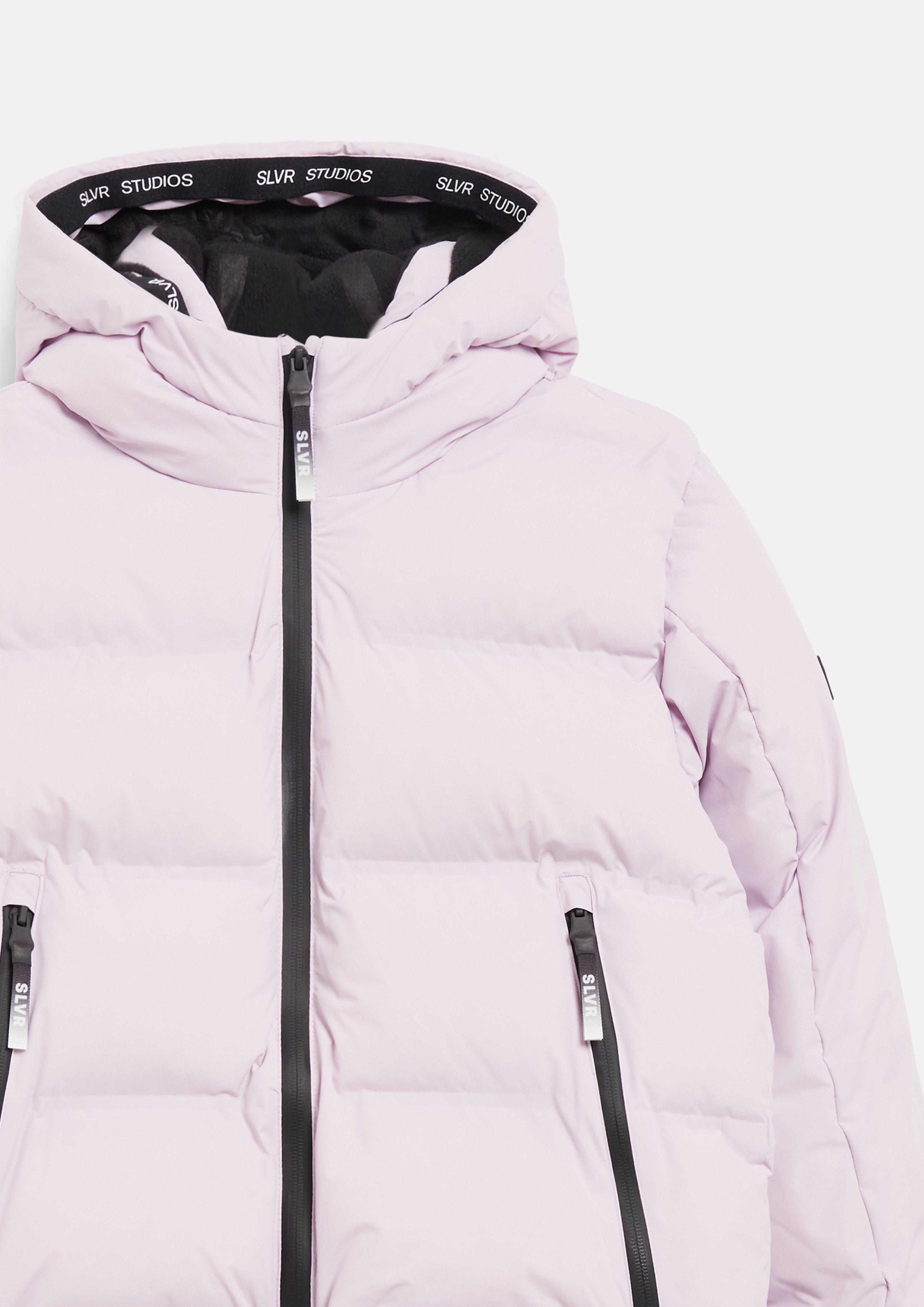 Kids Unisex quilted jacket with fleece lining / water-repellent in purple by s.Oliver