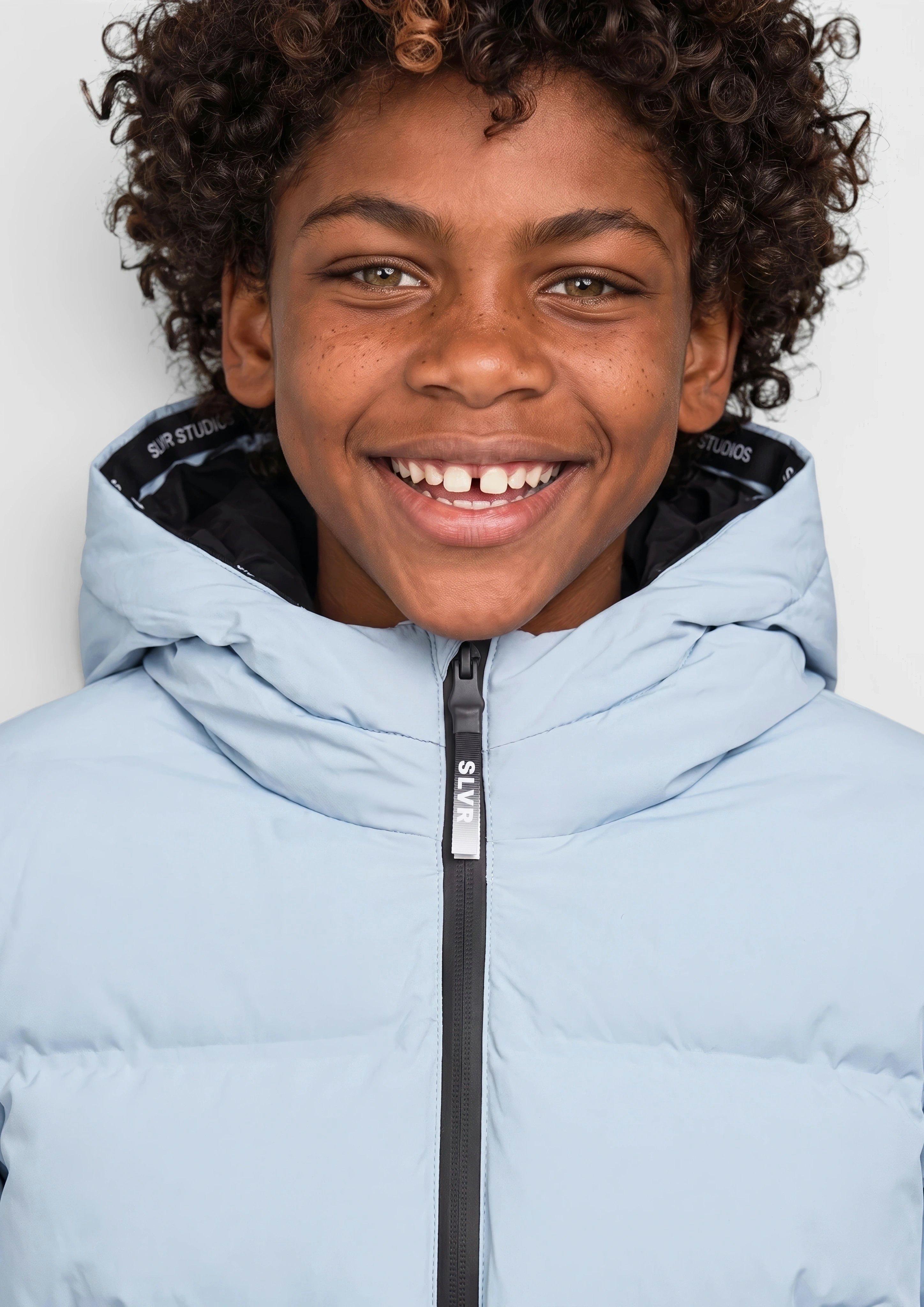 Kids Unisex quilted jacket with fleece lining / water-repellent in blue by s.Oliver