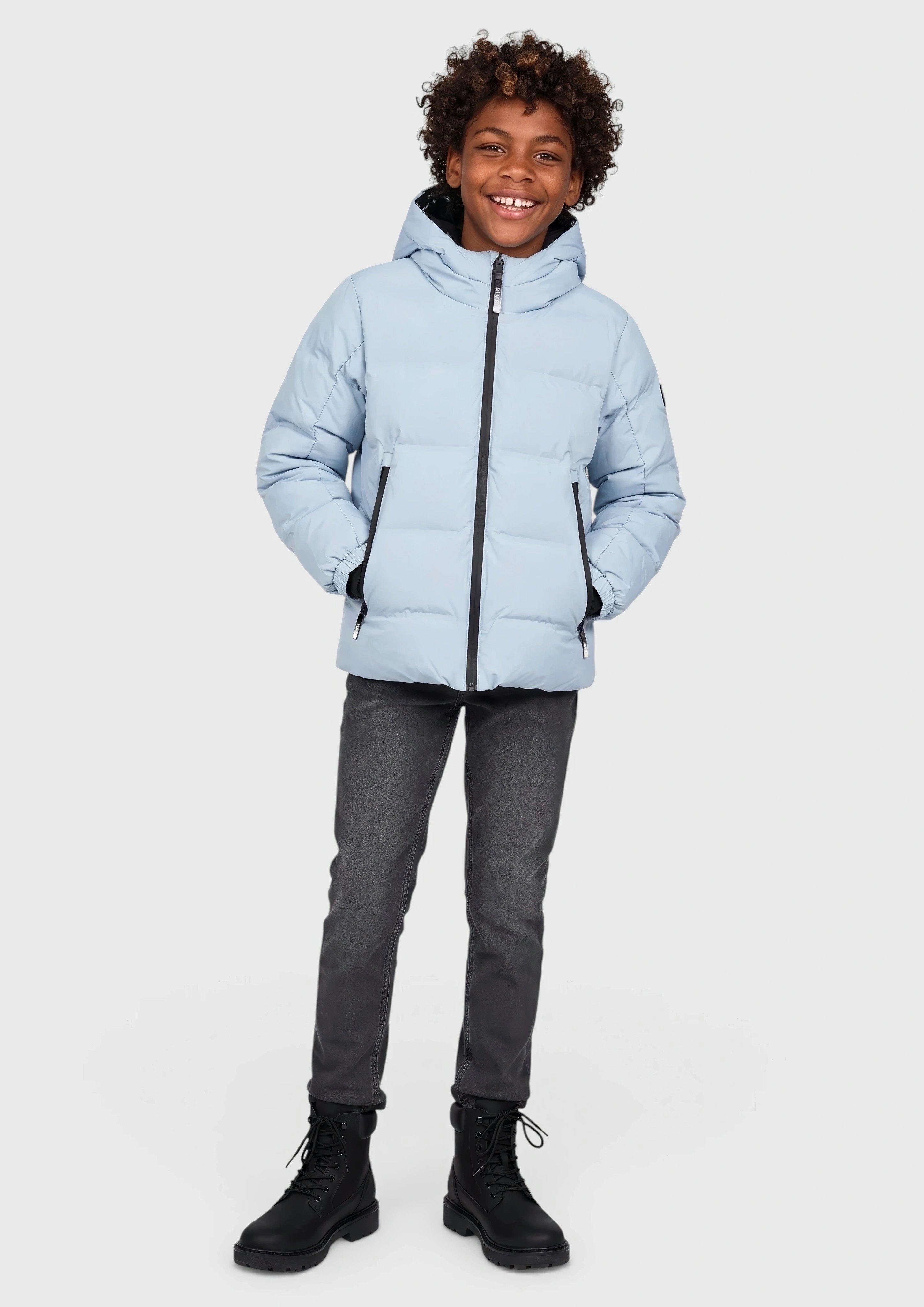 Kids Unisex quilted jacket with fleece lining / water-repellent in blue by s.Oliver