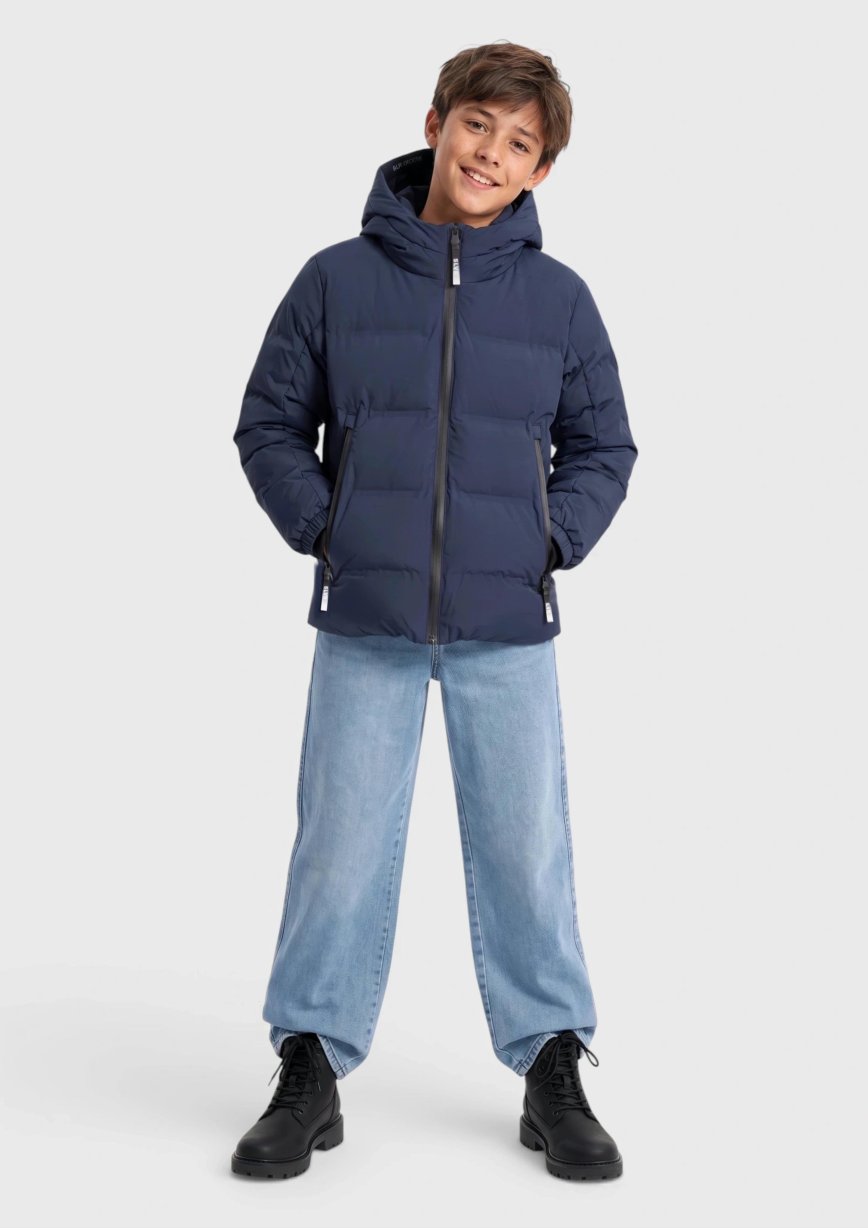 Deti Prešívaná unisex bunda s flísovou podšívkou/vodoodpudivá vo farbe modrá od s.Oliver