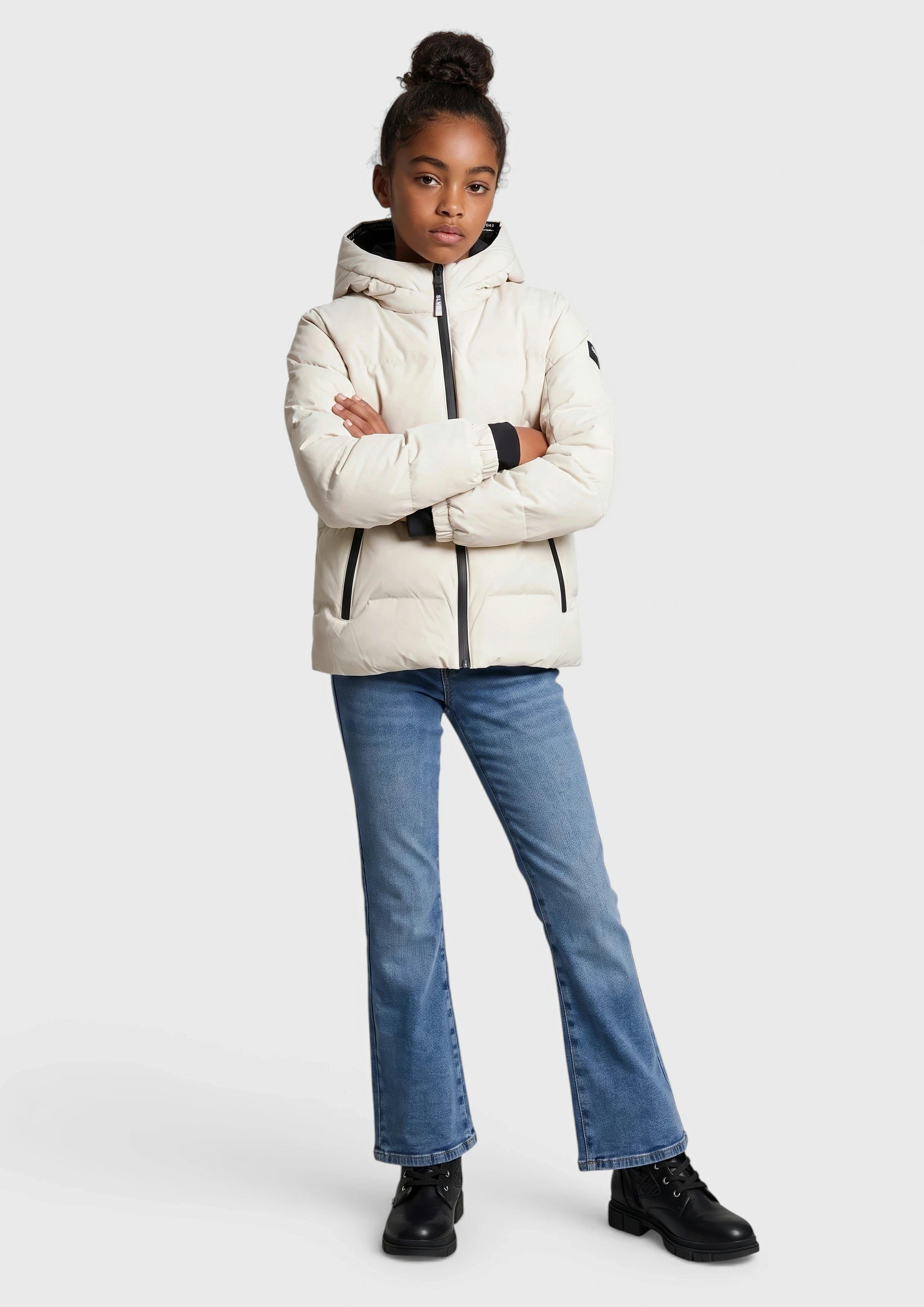 Wasserabweisende Unisex Steppjacke mit Fleecefutter in Farbe helles beige von s.Oliver