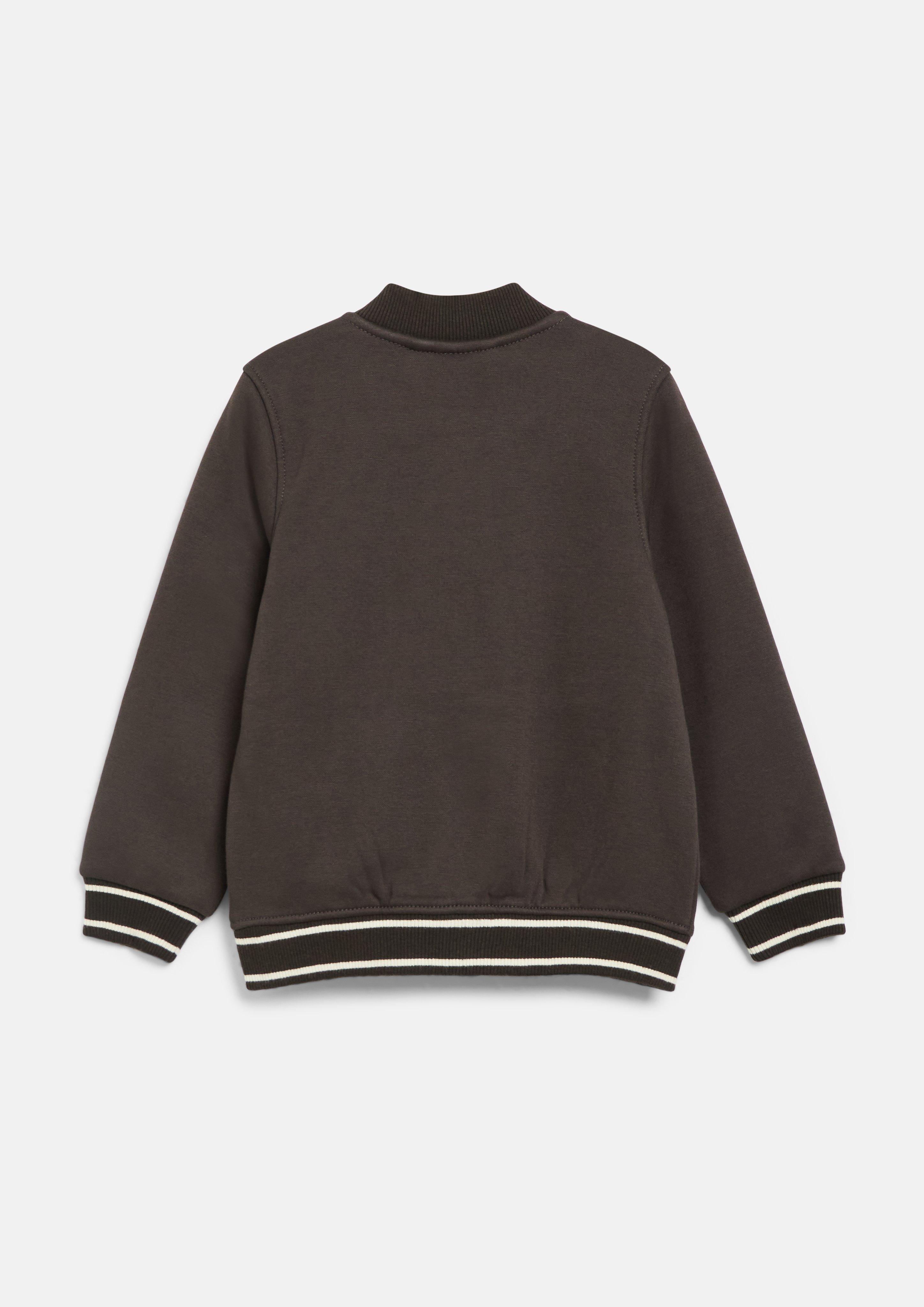 Kinder College-Jacke mit Fleece-Innenseite in braun von s.Oliver