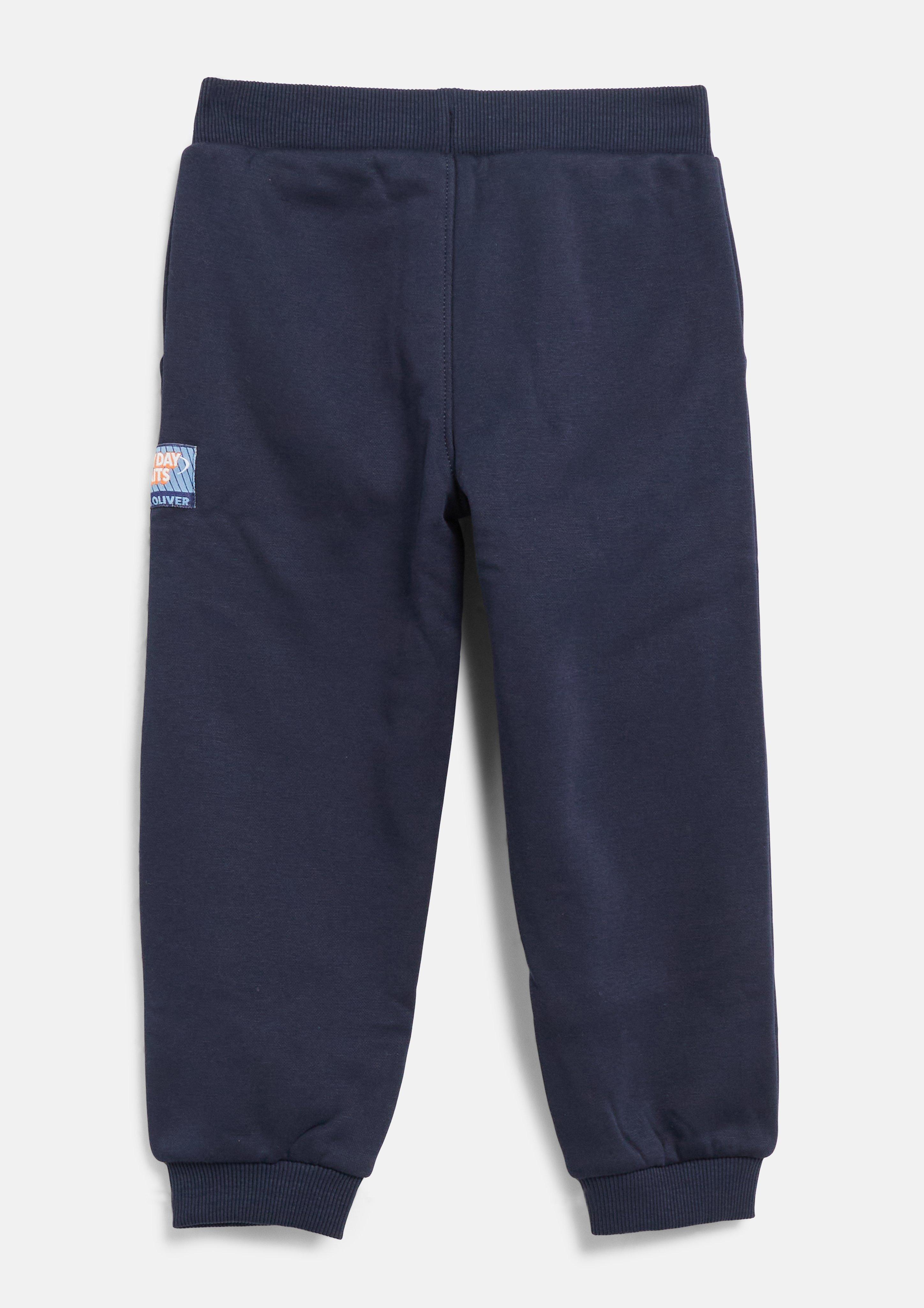 Junior Pantalon de jogging à la coupe décontractée avec intérieur en polaire en bleu de s.Oliver