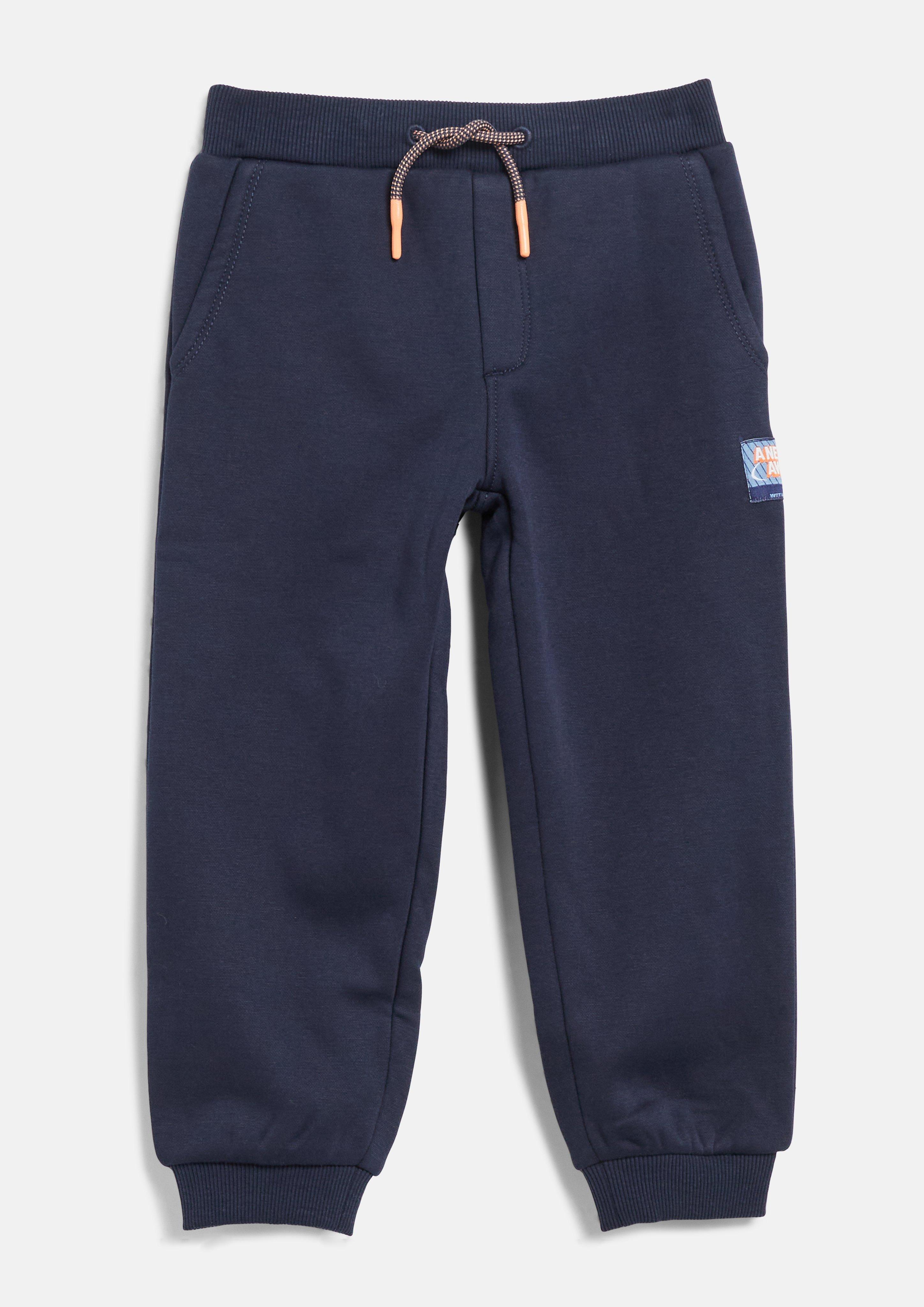 Junior Pantalon de jogging à la coupe décontractée avec intérieur en polaire en bleu de s.Oliver