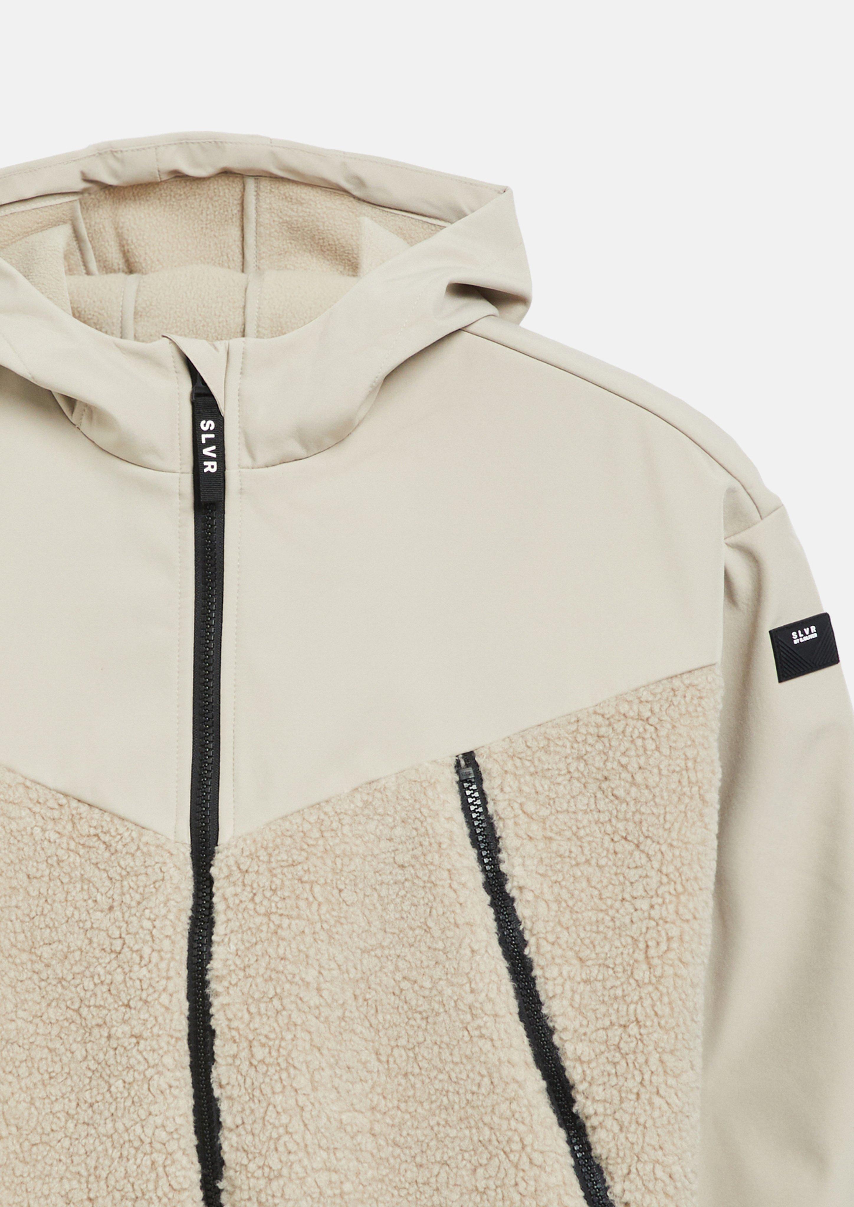 Djeca Jakna od softshell materijala i teddy pliša u boji bež od s.Oliver