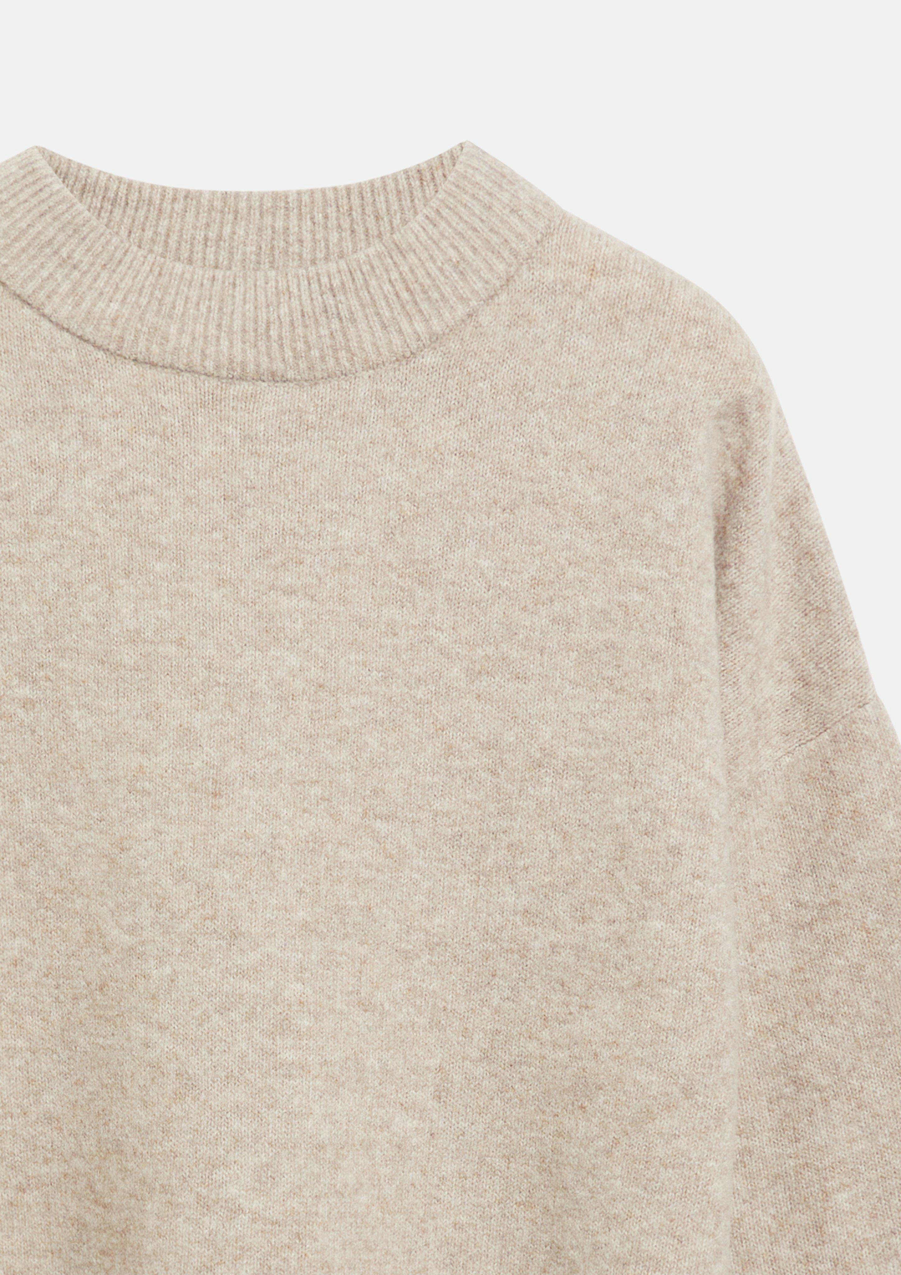 Women Wool-Blend Knit Sweater in a Relaxed Fit in beige by s.Oliver