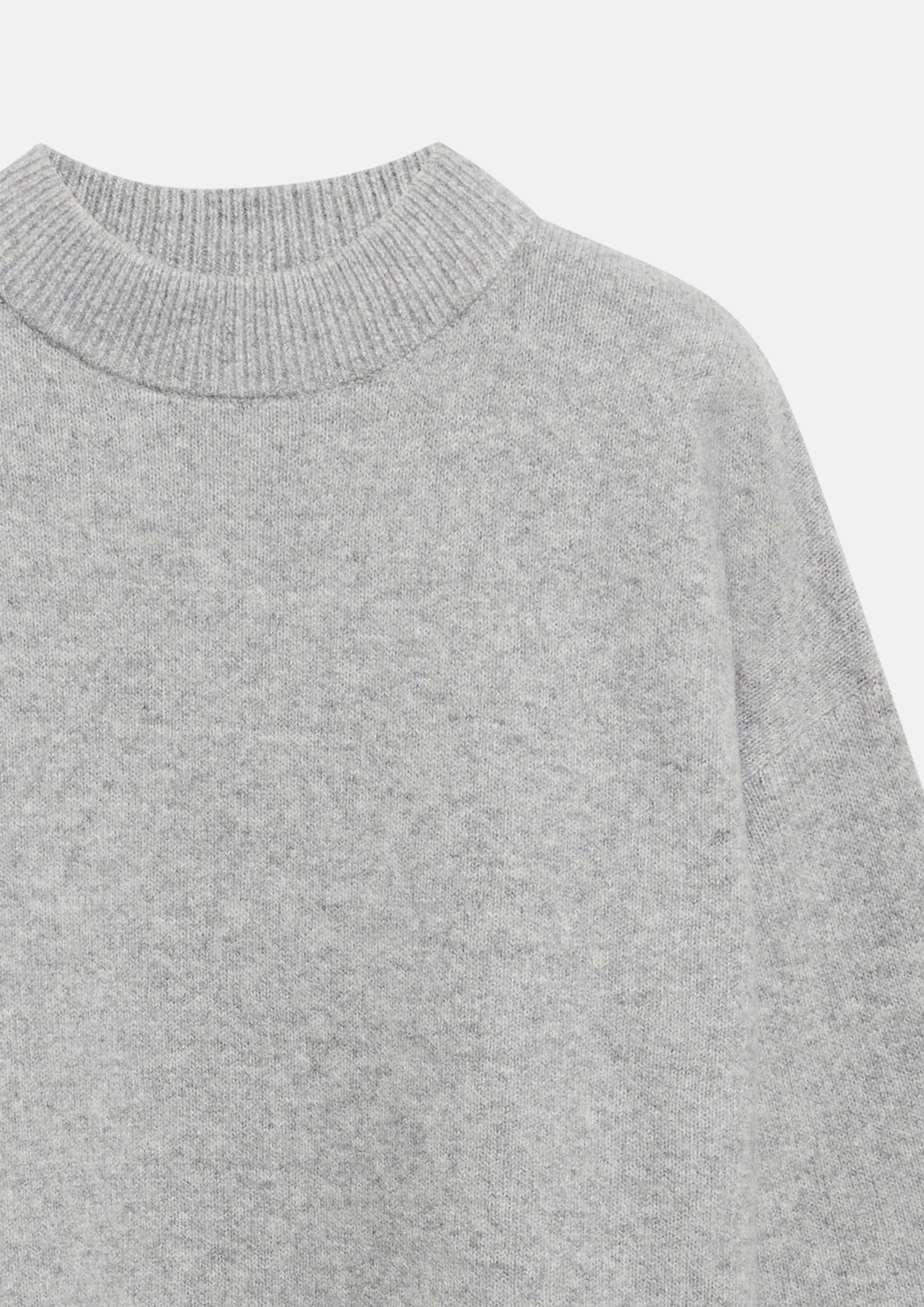 Women Wool-Blend Knit Sweater in a Relaxed Fit in grey by s.Oliver
