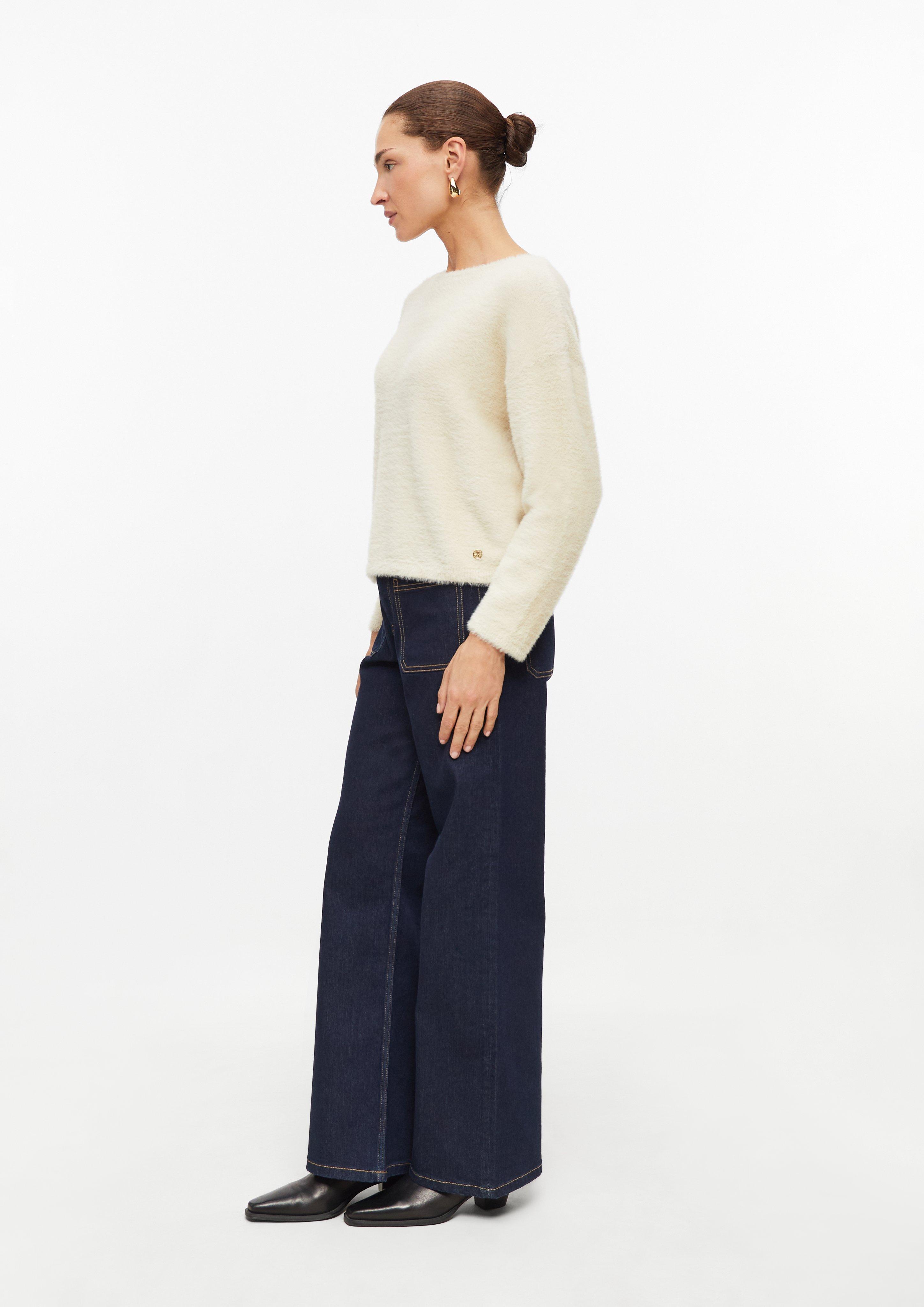 Femmes Pull douillet à encolure bateau en beige de s.Oliver BLACK LABEL