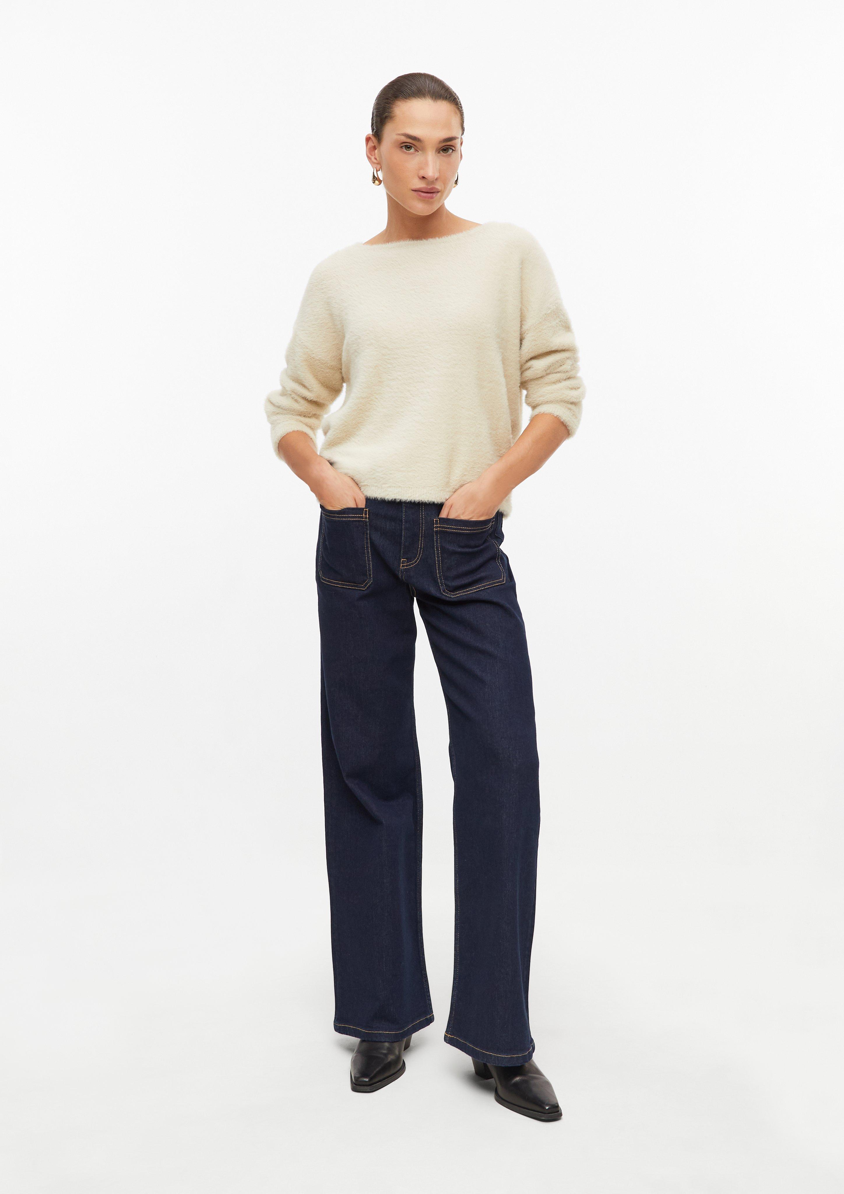 Femmes Pull douillet à encolure bateau en beige de s.Oliver BLACK LABEL