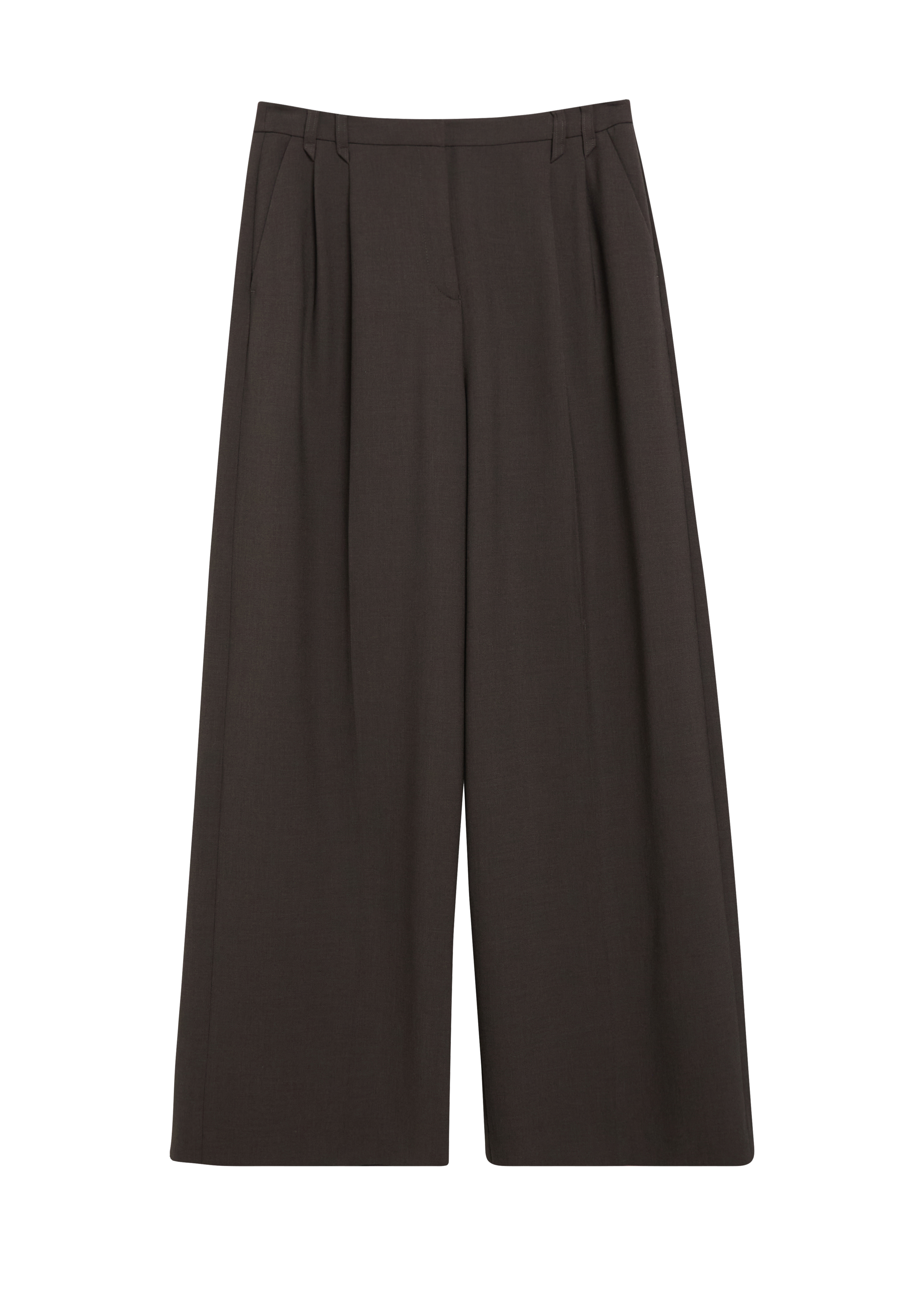Broek met plooien van een viscose-mix