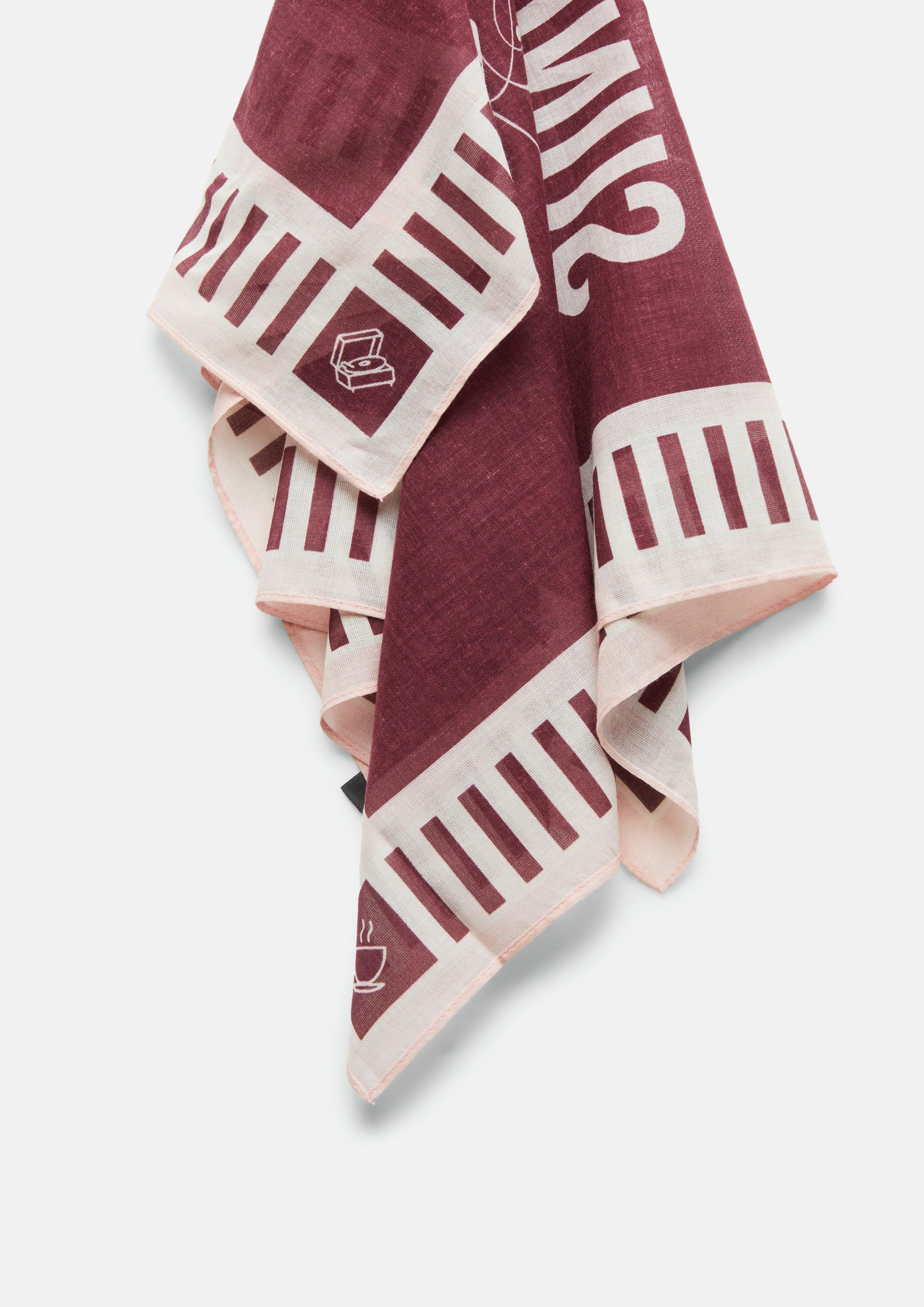 Damen Schal mit Schriftprint in rot von s.Oliver