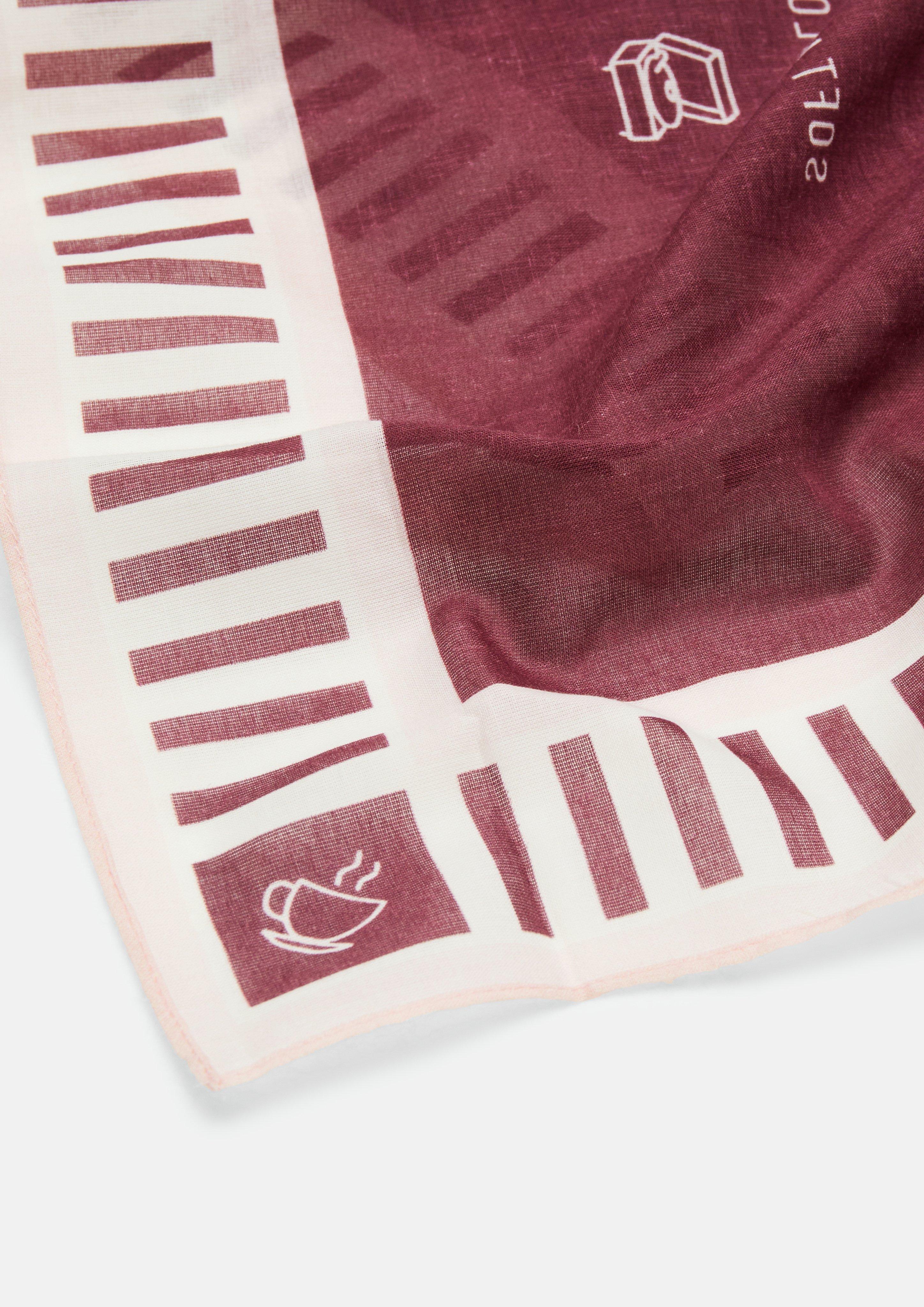 Damen Schal mit Schriftprint in rot von s.Oliver