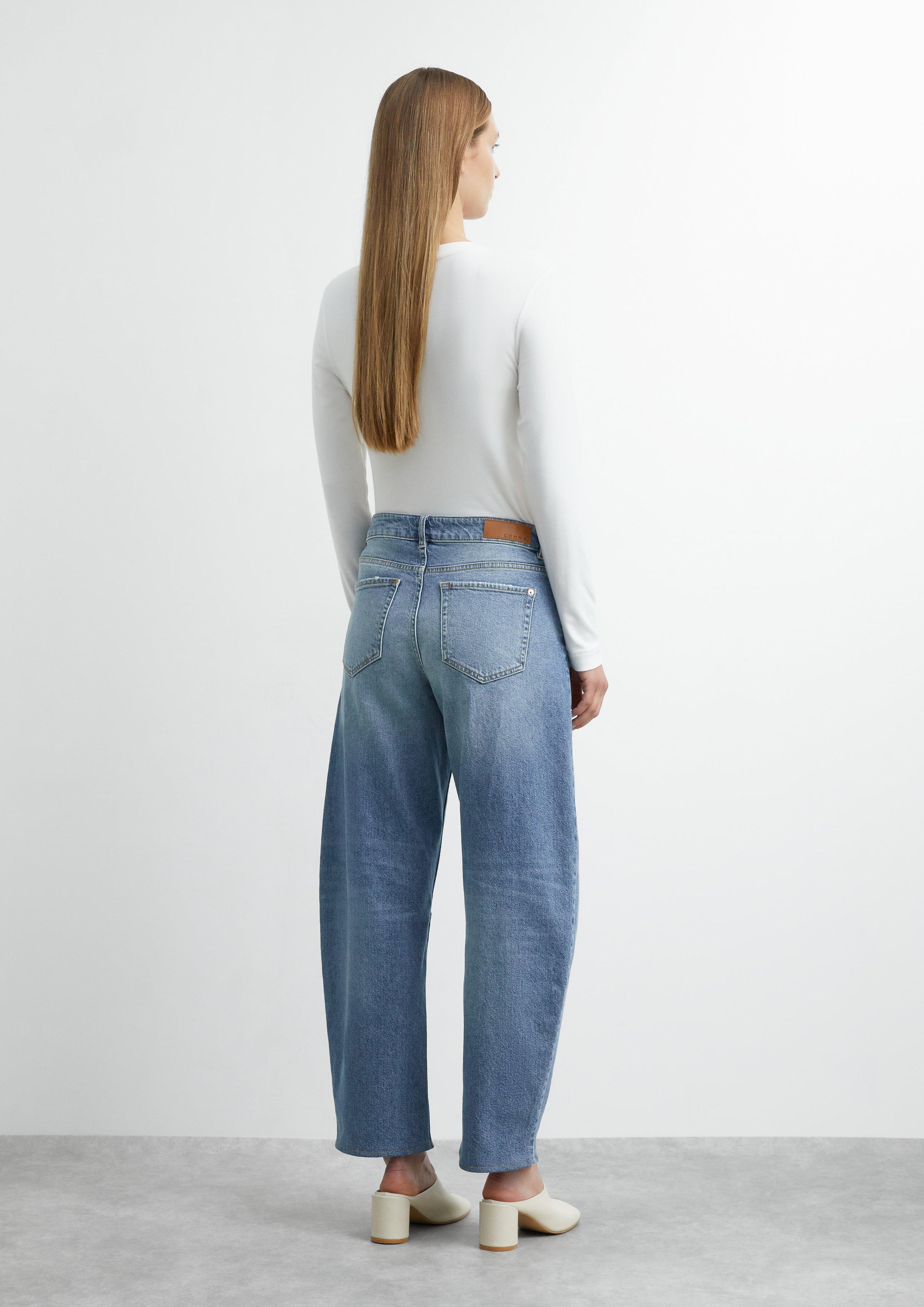 Barrel Leg Denim in blau von COMMA
