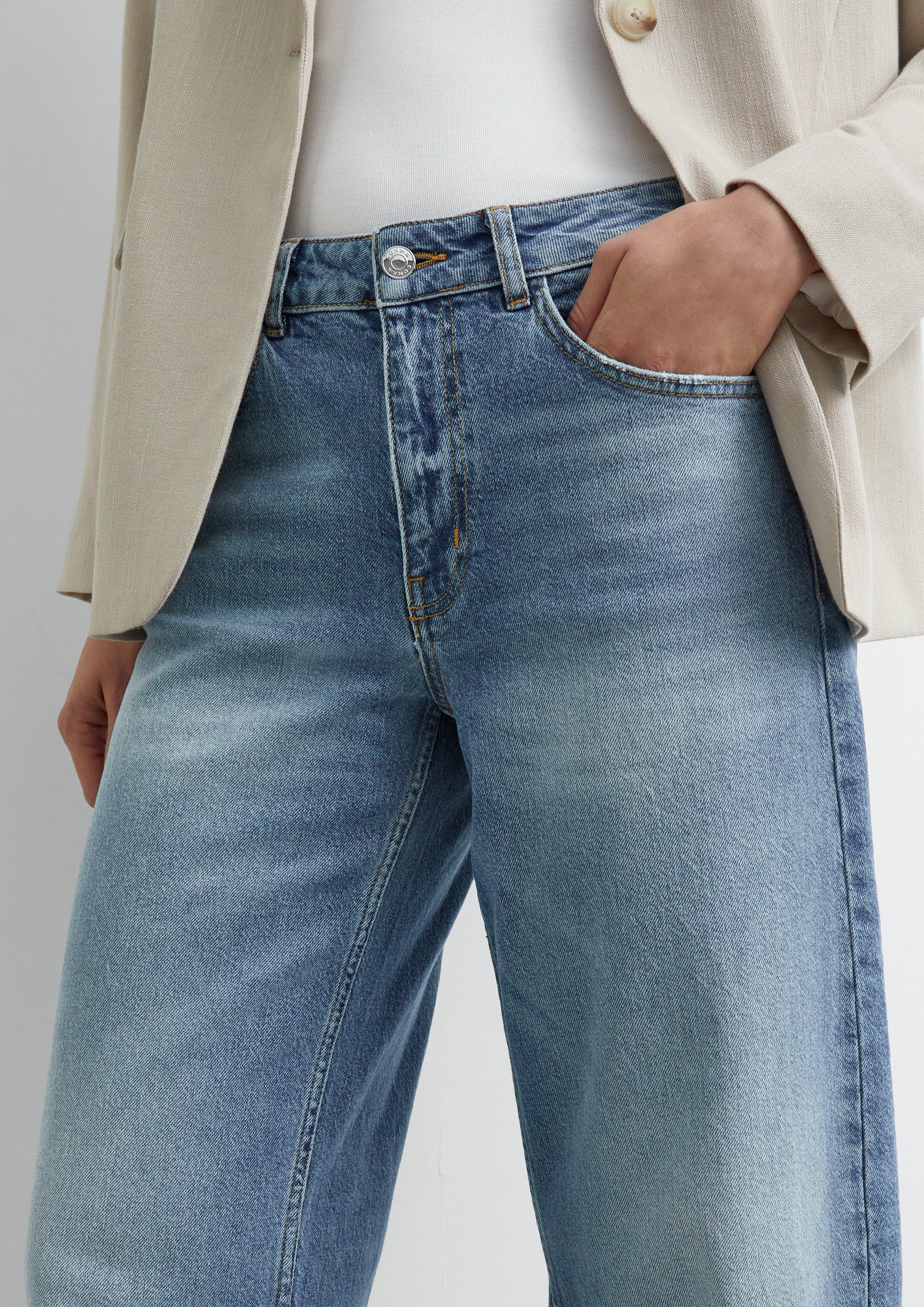 Barrel Leg Denim in blau von COMMA