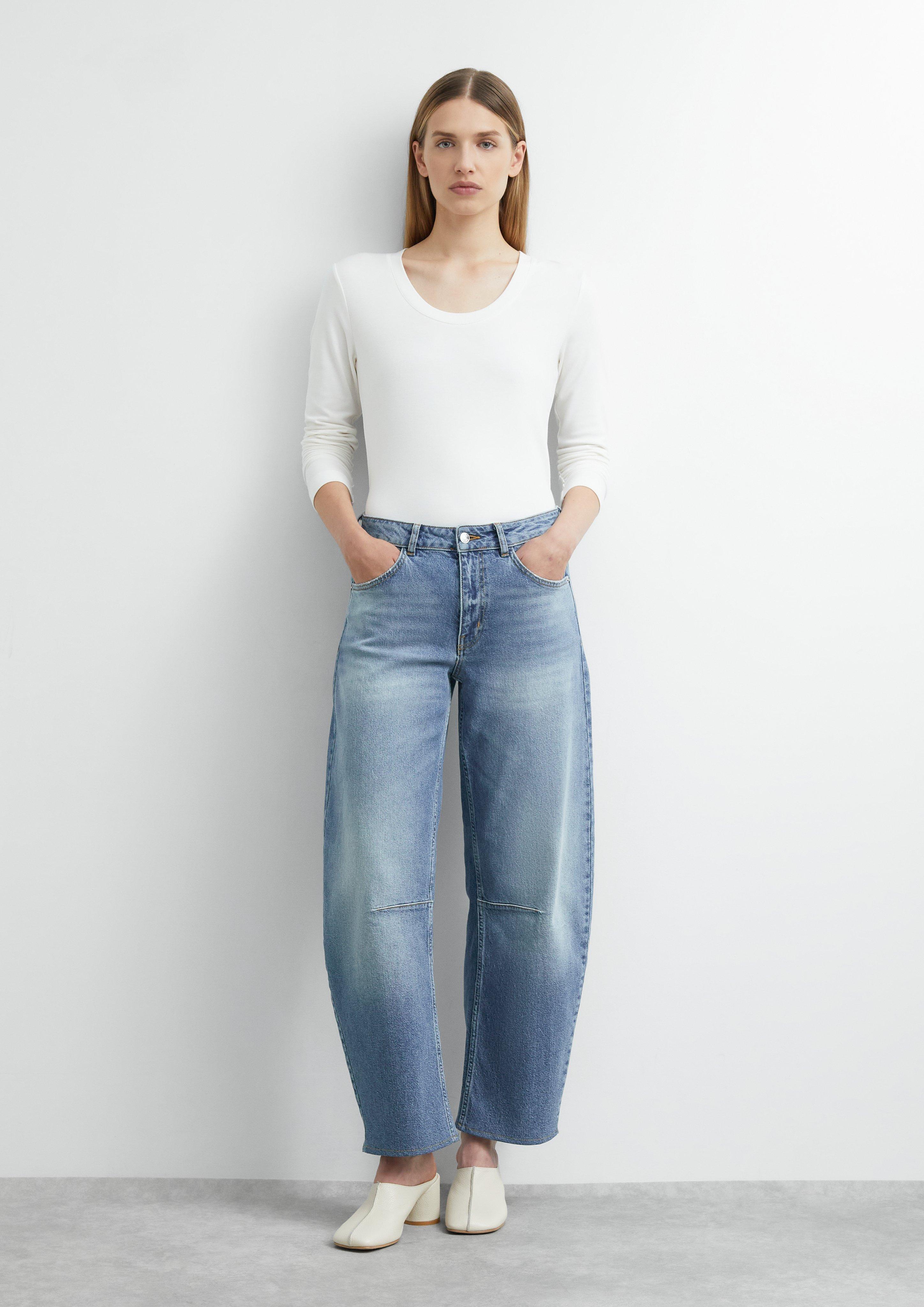 Barrel Leg Denim in blau von COMMA