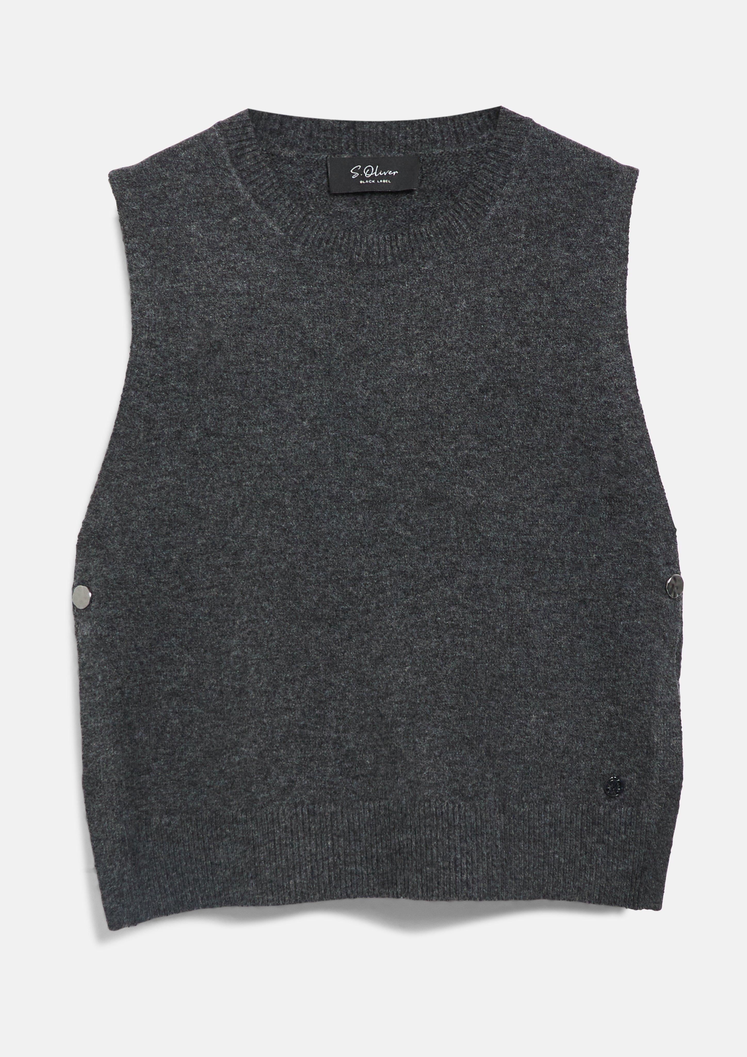 Spencer en tricot en gris foncé de s.Oliver BLACK LABEL