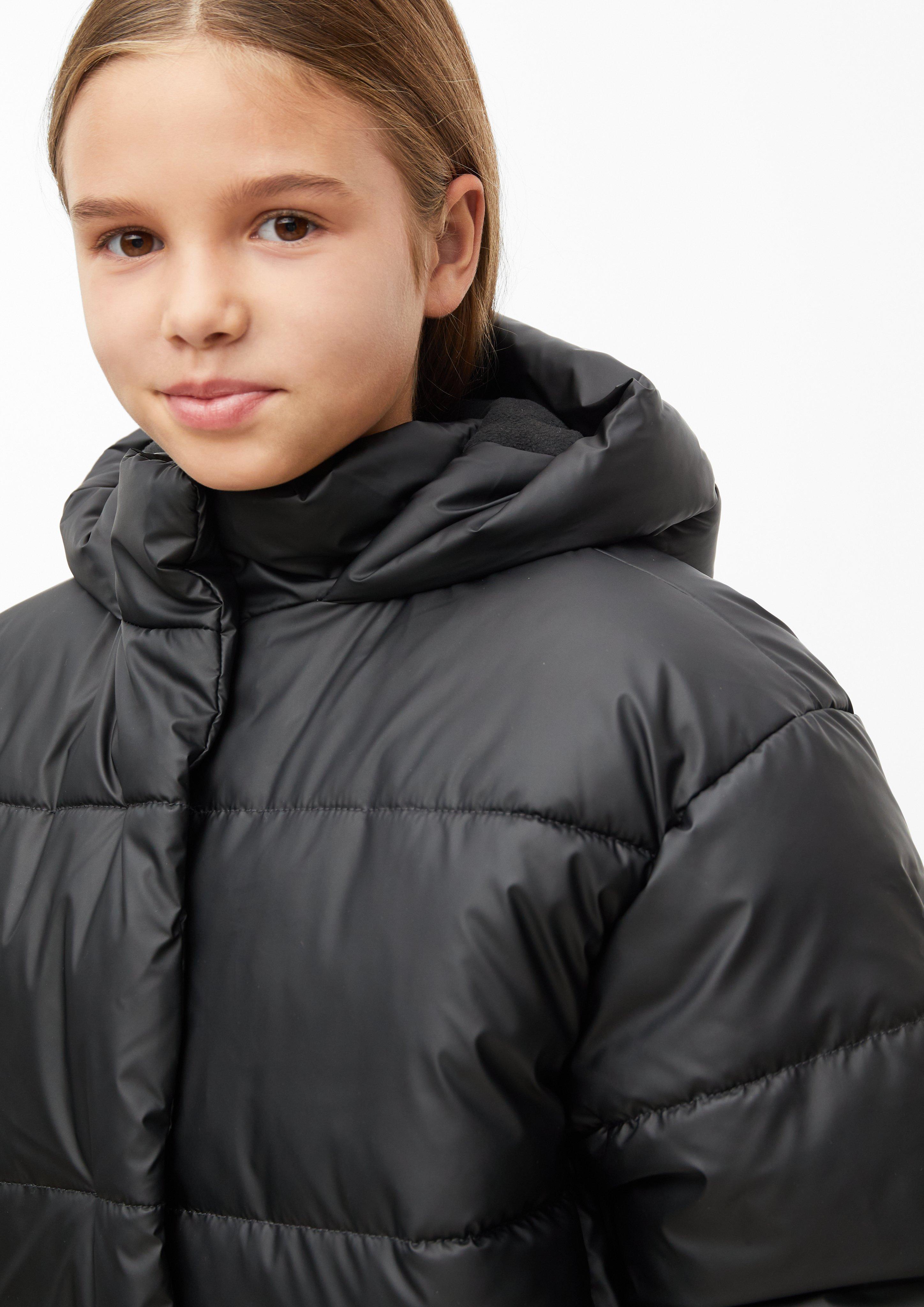 Kinder Wattierte Steppjacke mit Fleecefutter und Magnetknöpfen in schwarz von s.Oliver