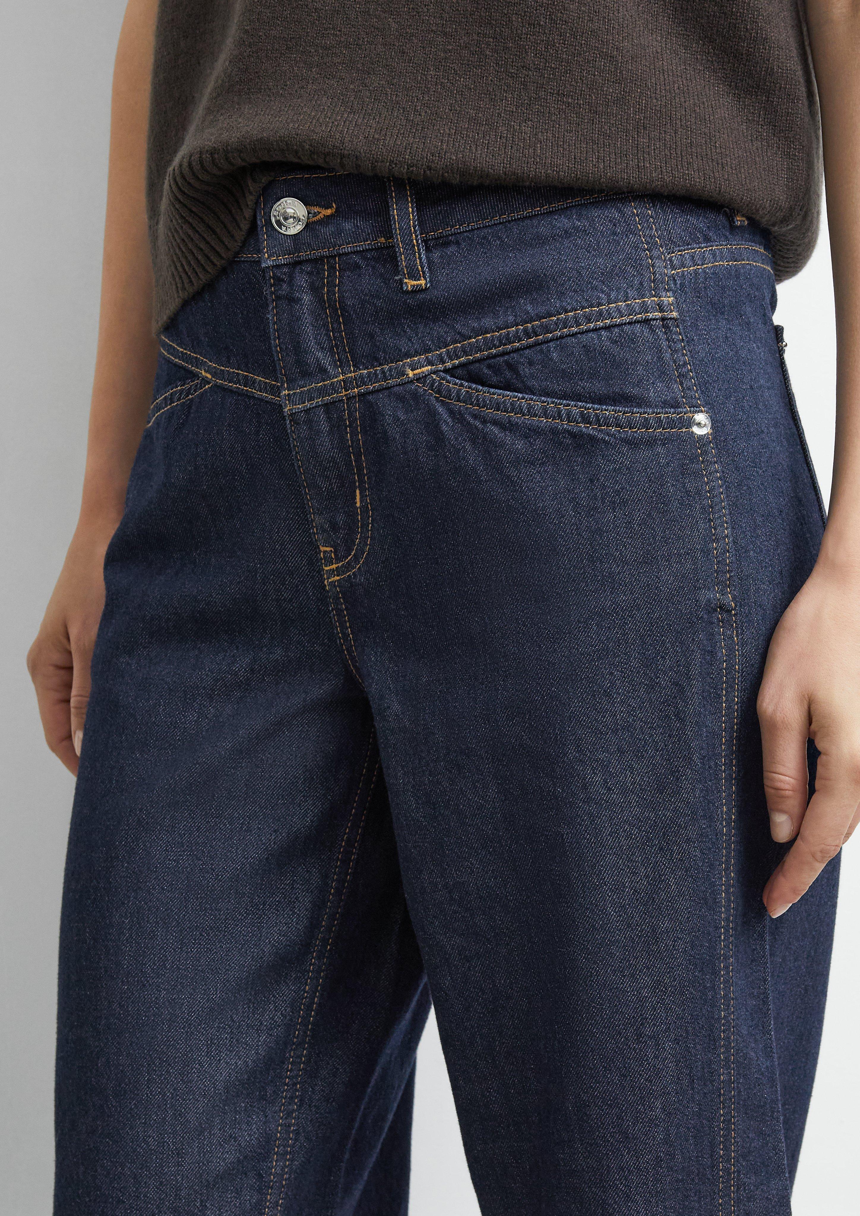 LIV - Dark Denim with Barrel Leg in blue by COMMA