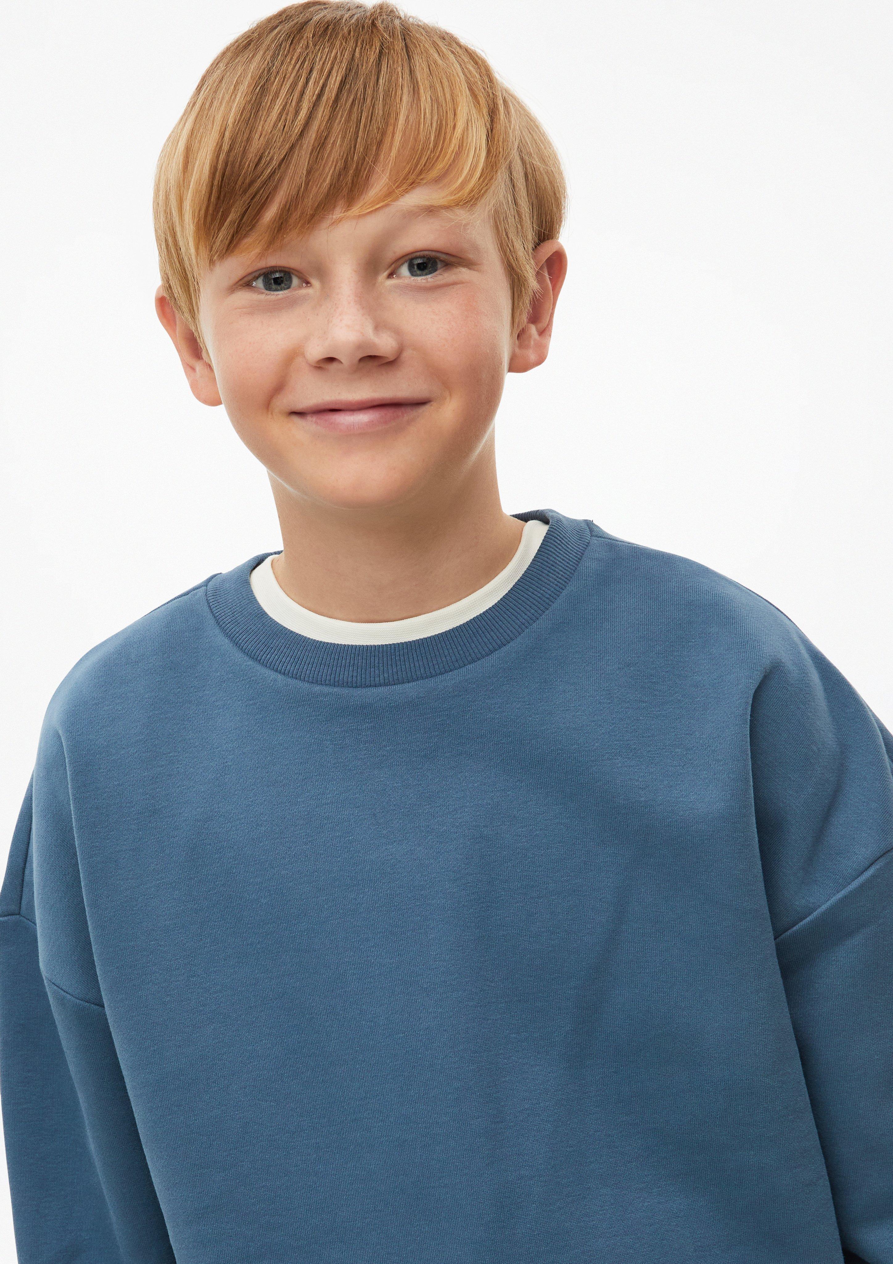 Junior Knus oversized sweatshirt met print in blauw van s.Oliver