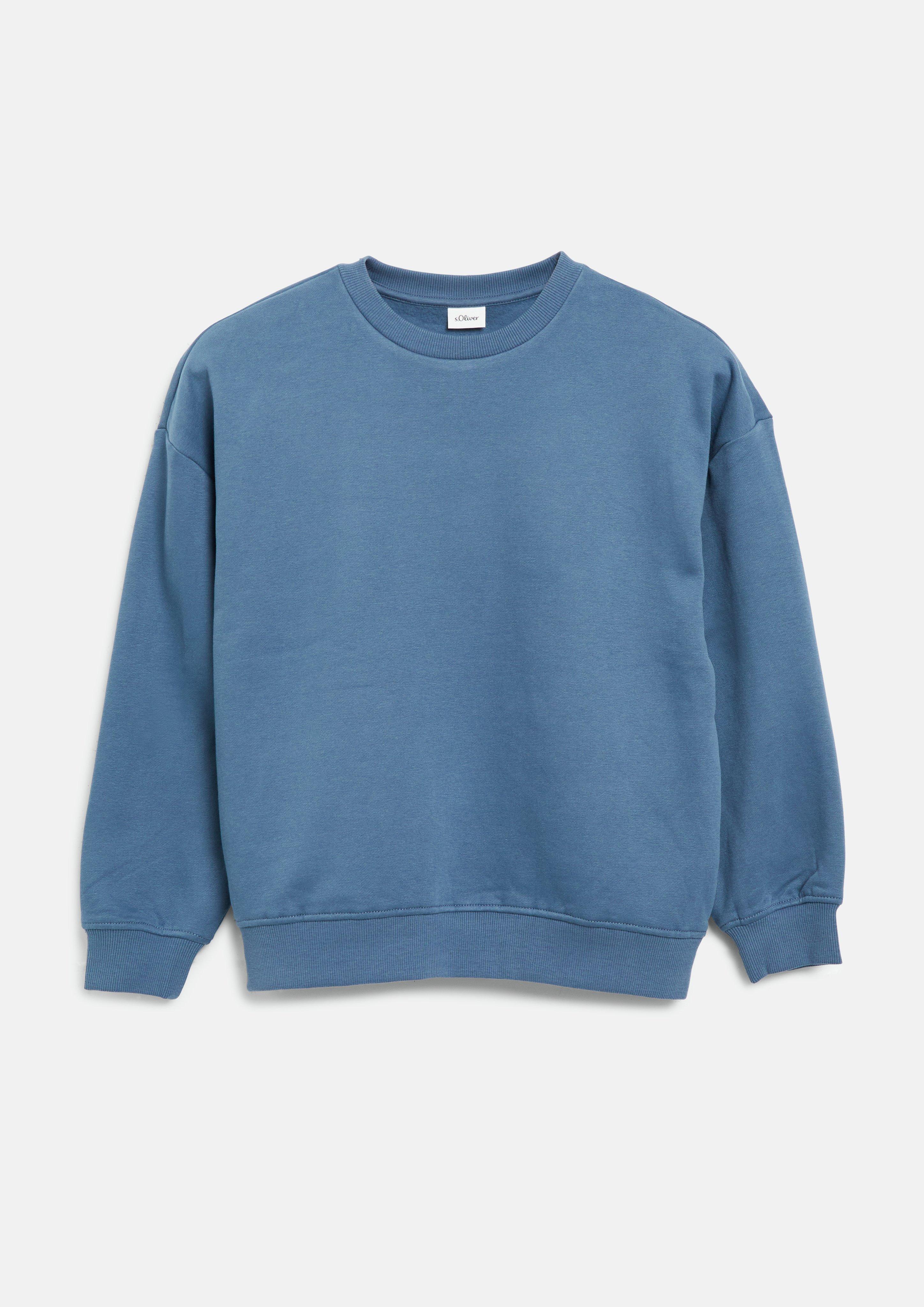 Knus oversized sweatshirt met print in blauw van s.Oliver