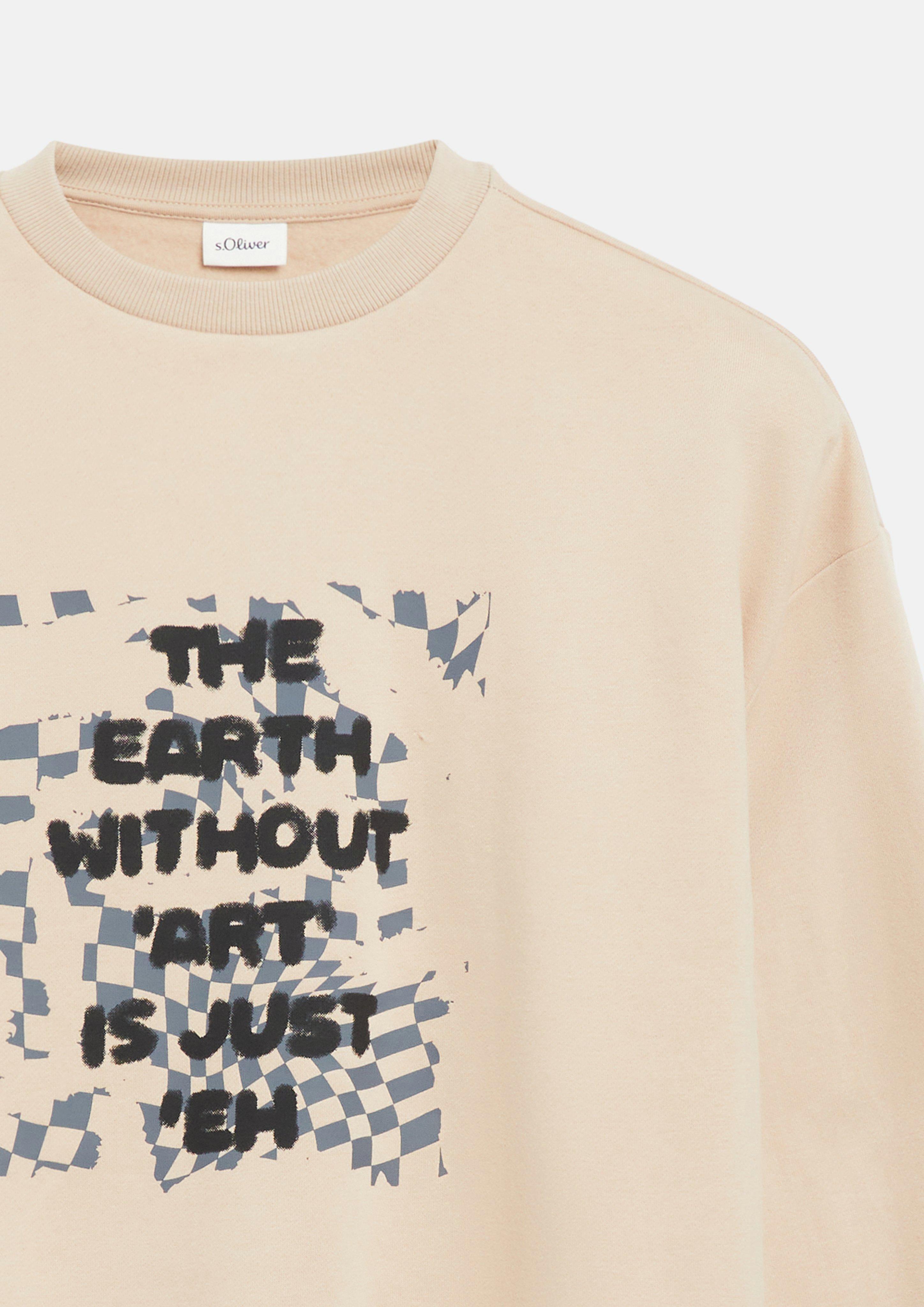 Junior Knus oversized sweatshirt met print in beige van s.Oliver