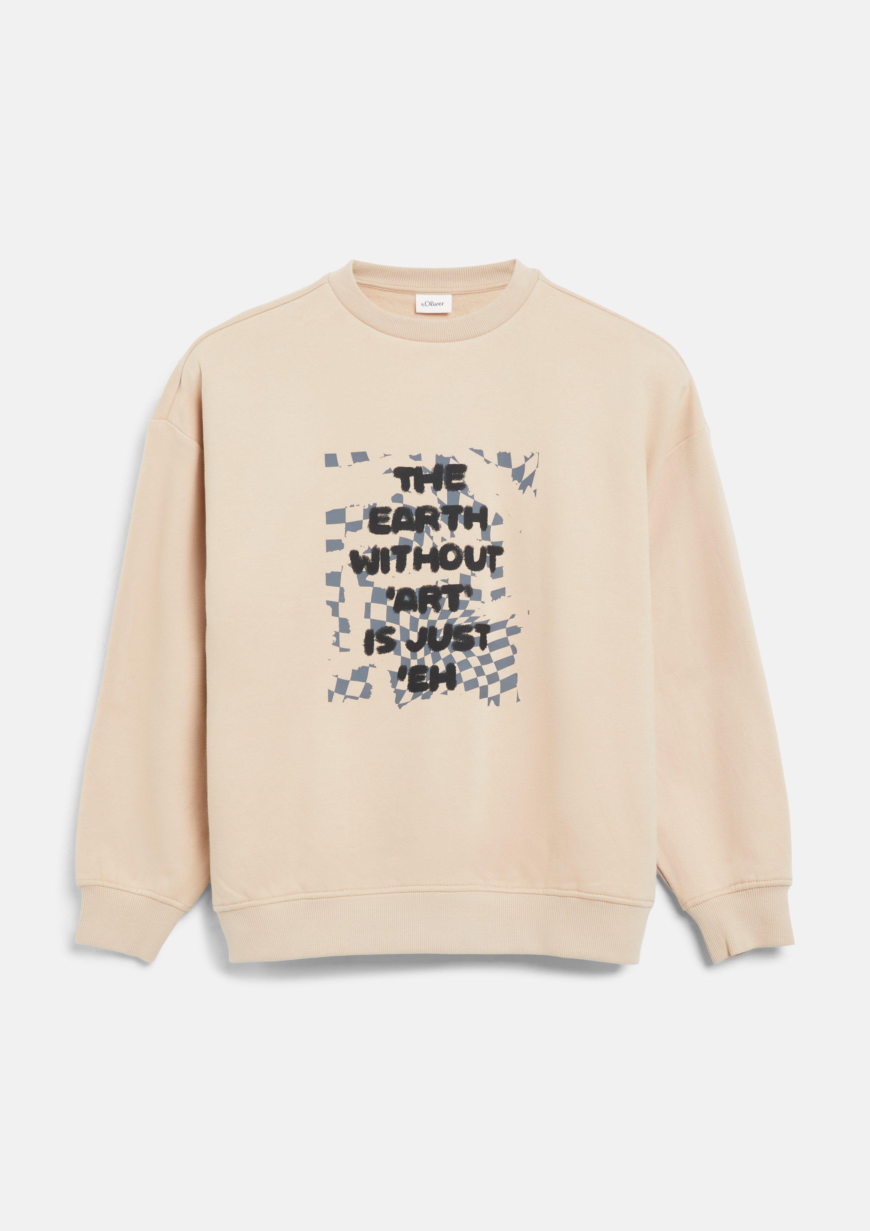 Junior Sweat-shirt oversize douillet avec imprimé en beige de s.Oliver