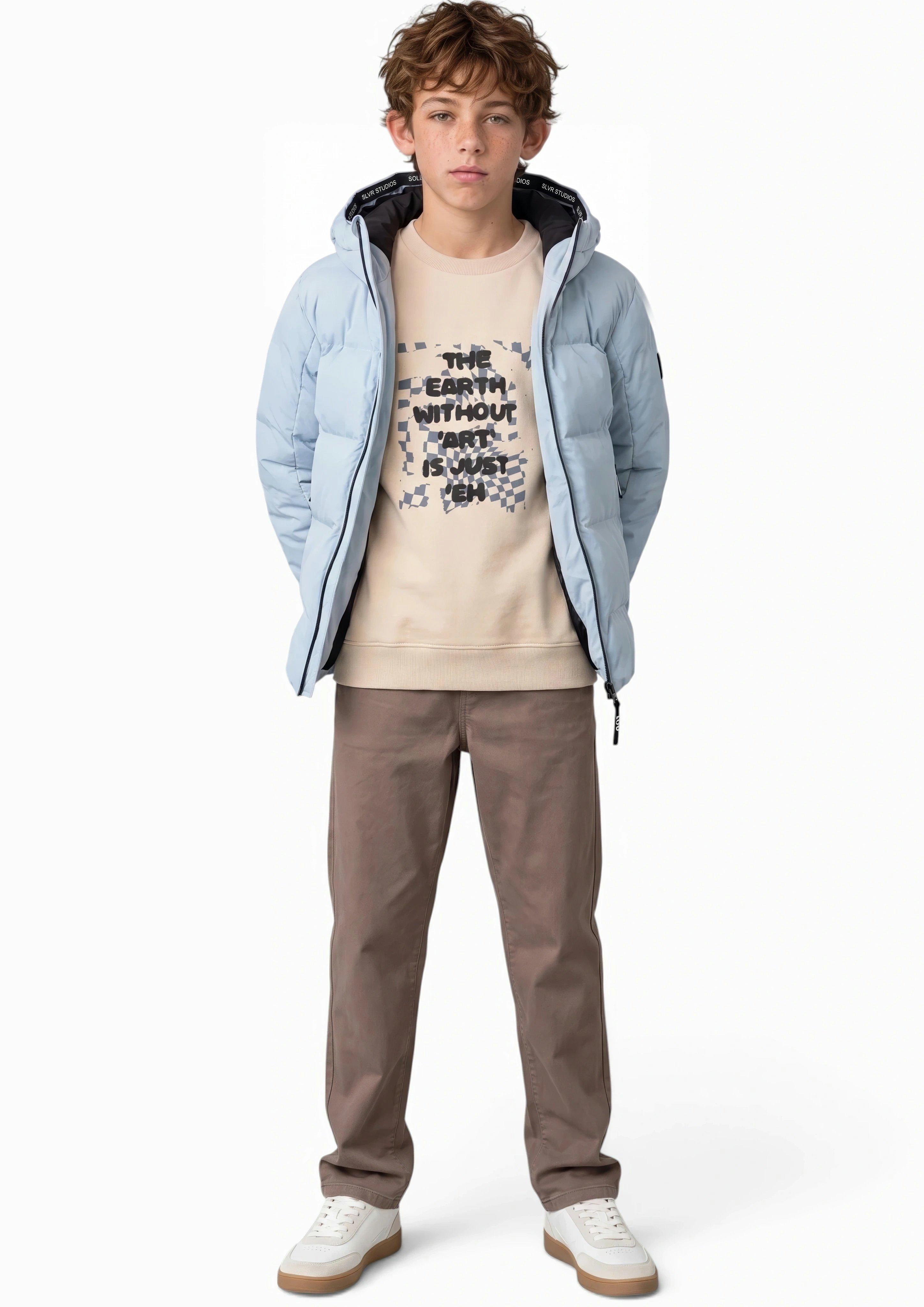 Junior Knus oversized sweatshirt met print in beige van s.Oliver