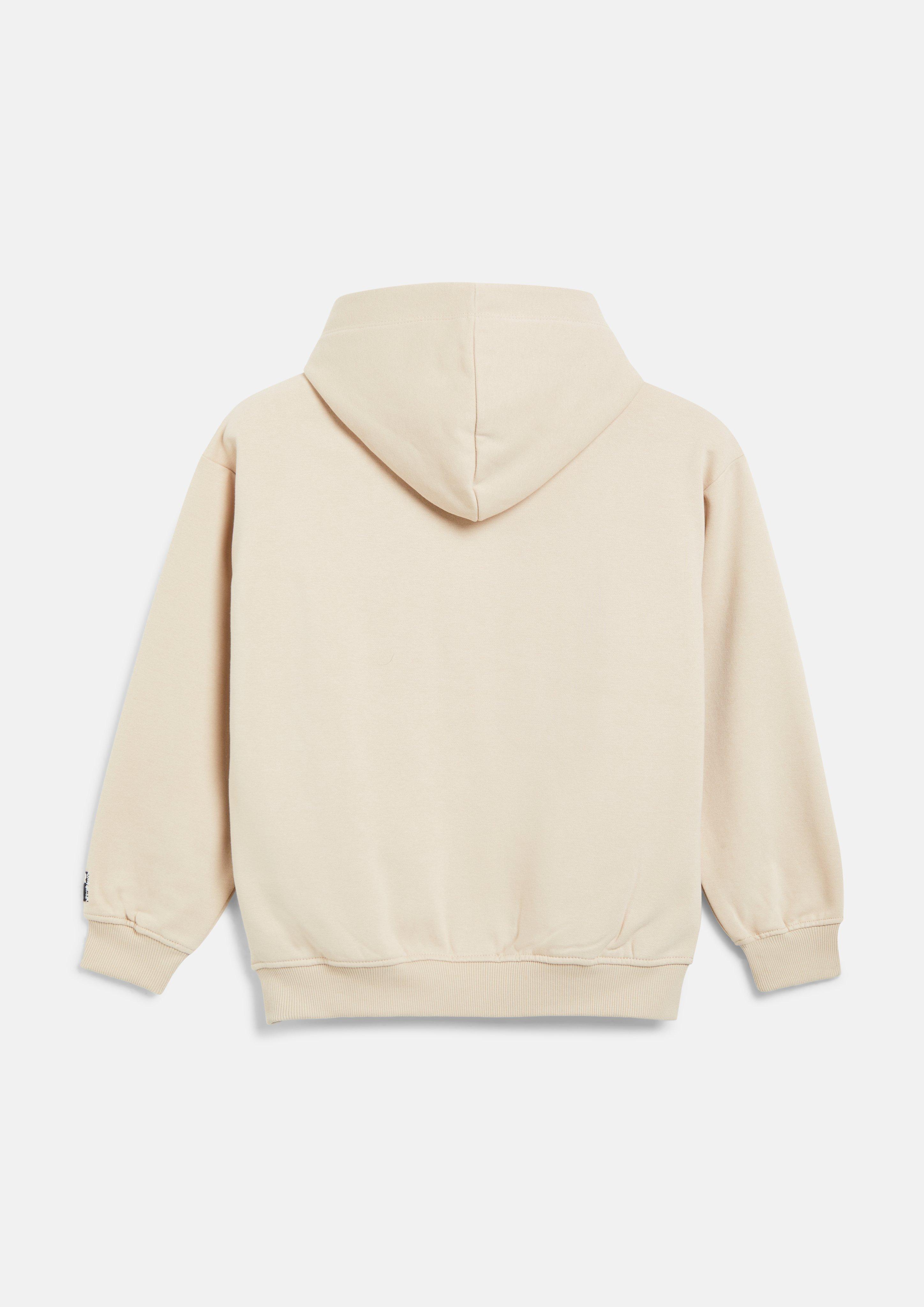 Junior Sweat à capuche oversize douillet avec imprimé en beige de s.Oliver