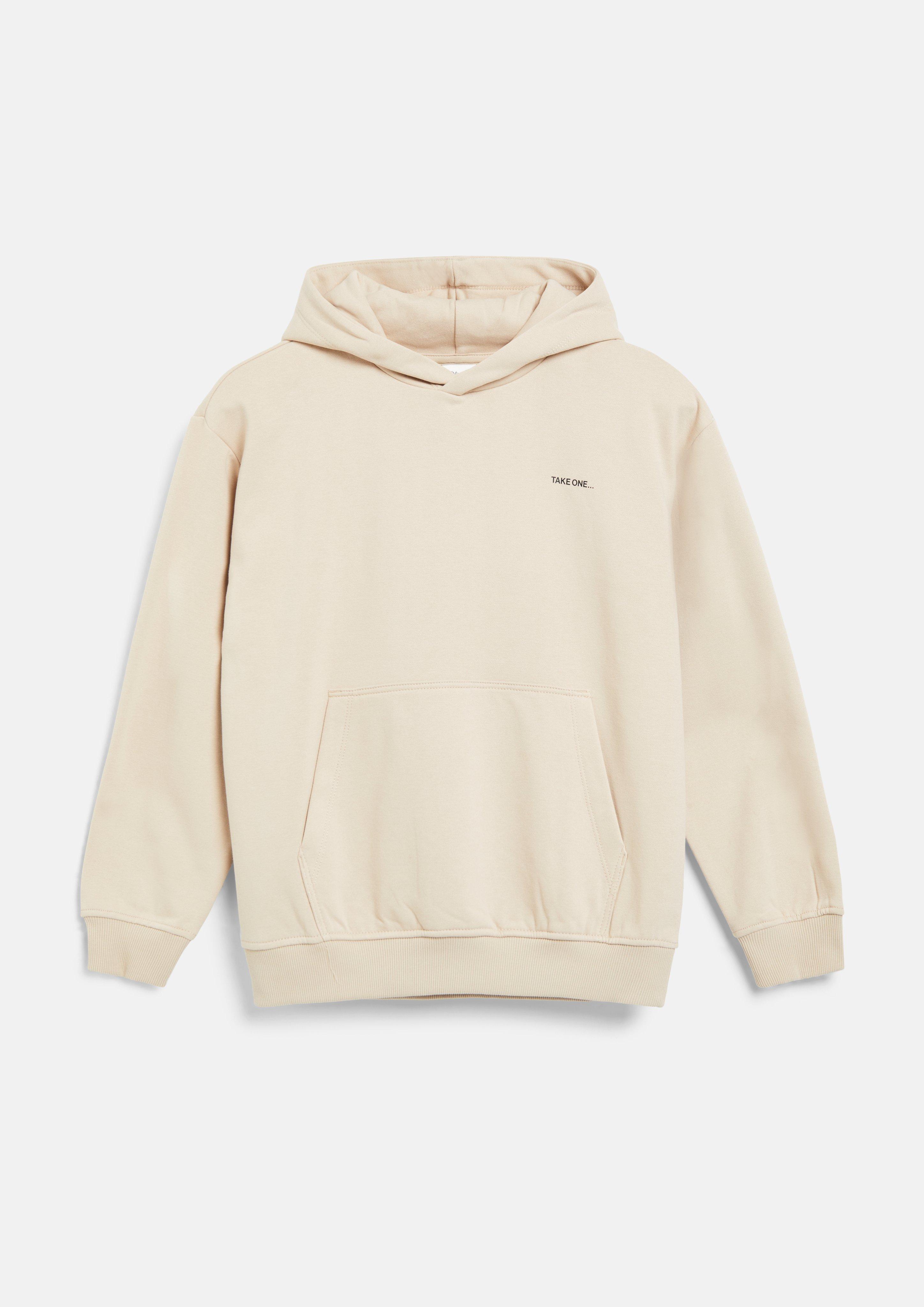 Junior Sweat à capuche oversize douillet avec imprimé en beige de s.Oliver