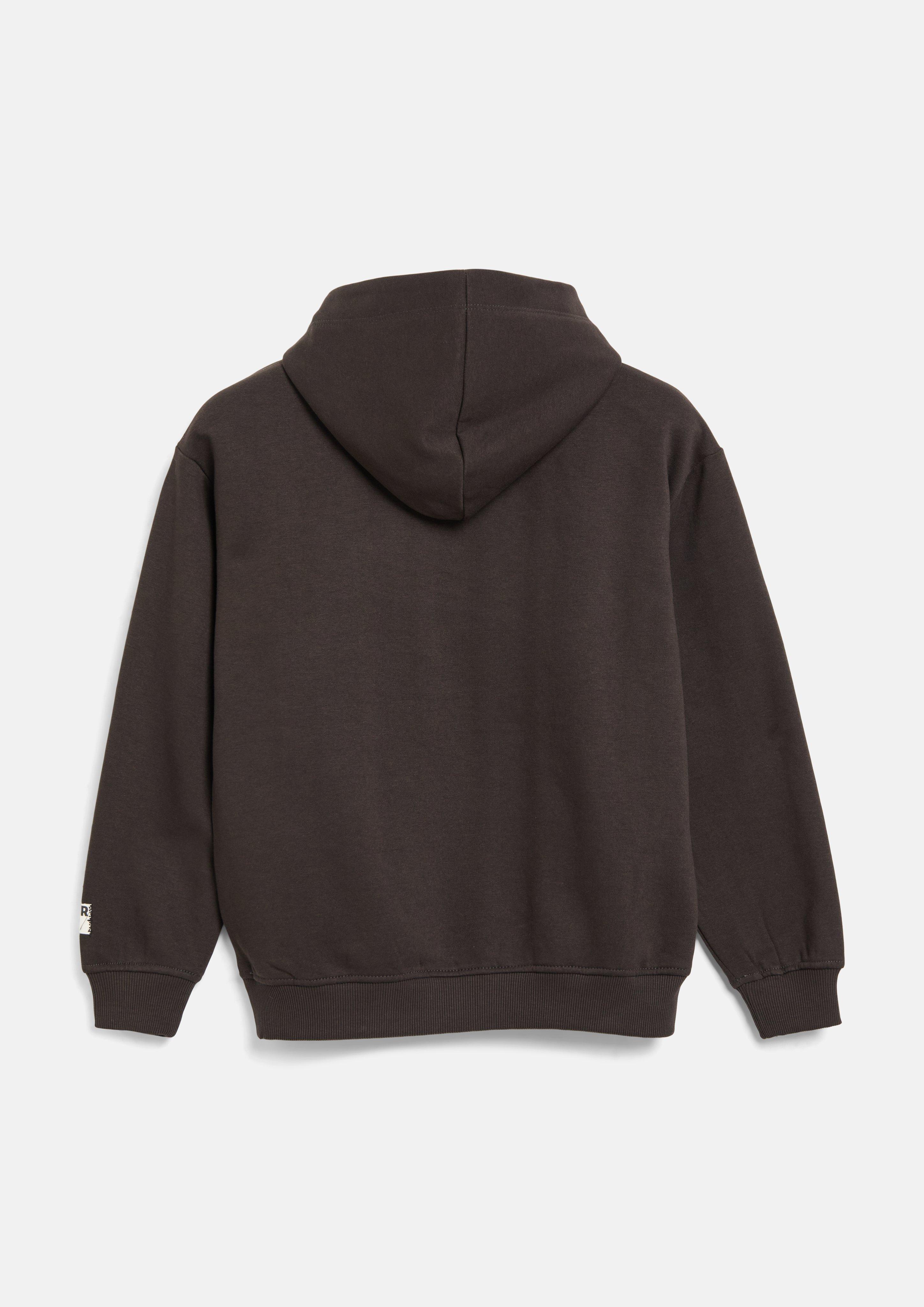 Junior Sweat à capuche oversize douillet avec imprimé en brun de s.Oliver