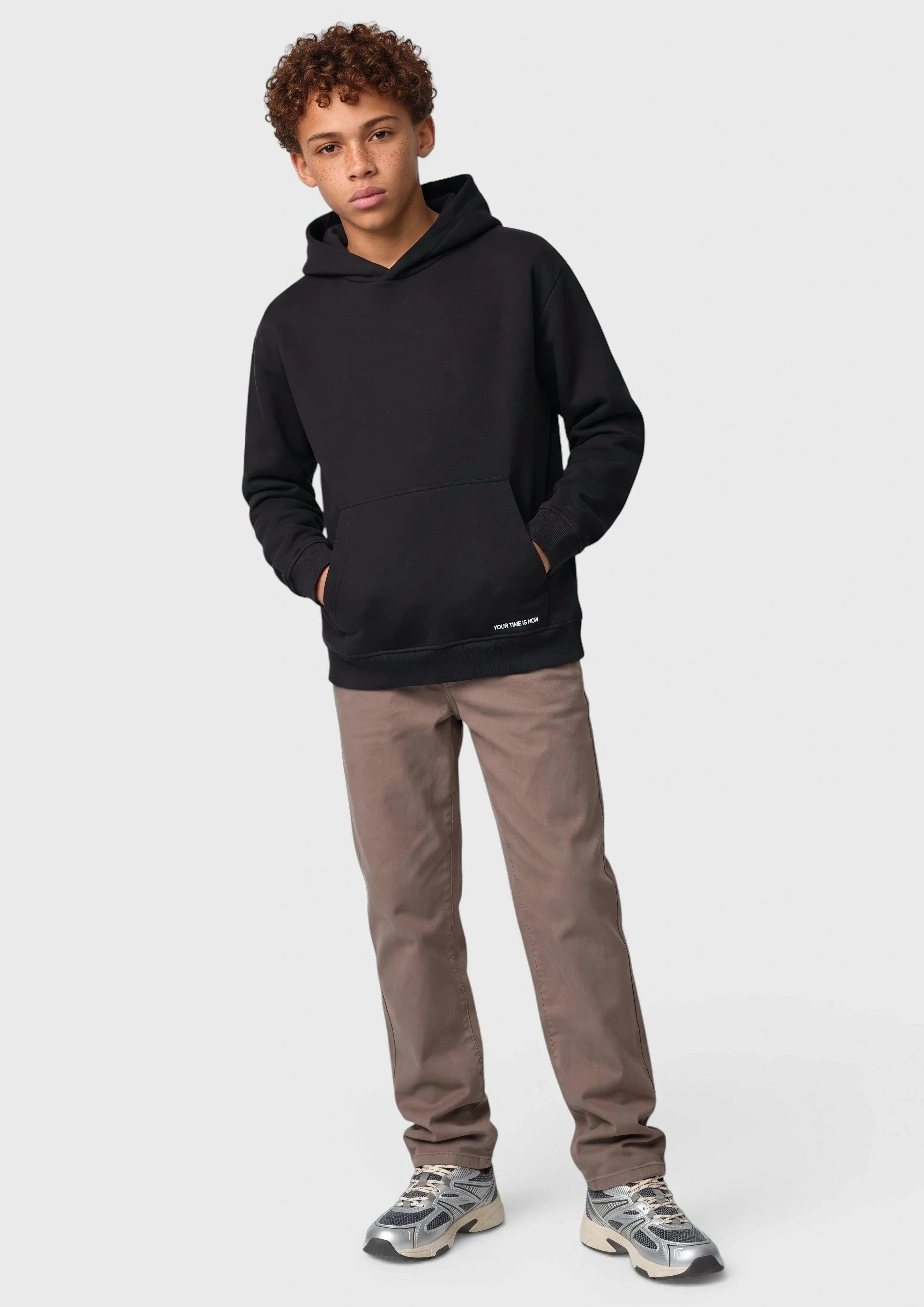 Kinder Kuscheliger Oversize-Hoodie mit Print-Detail in schwarz von s.Oliver