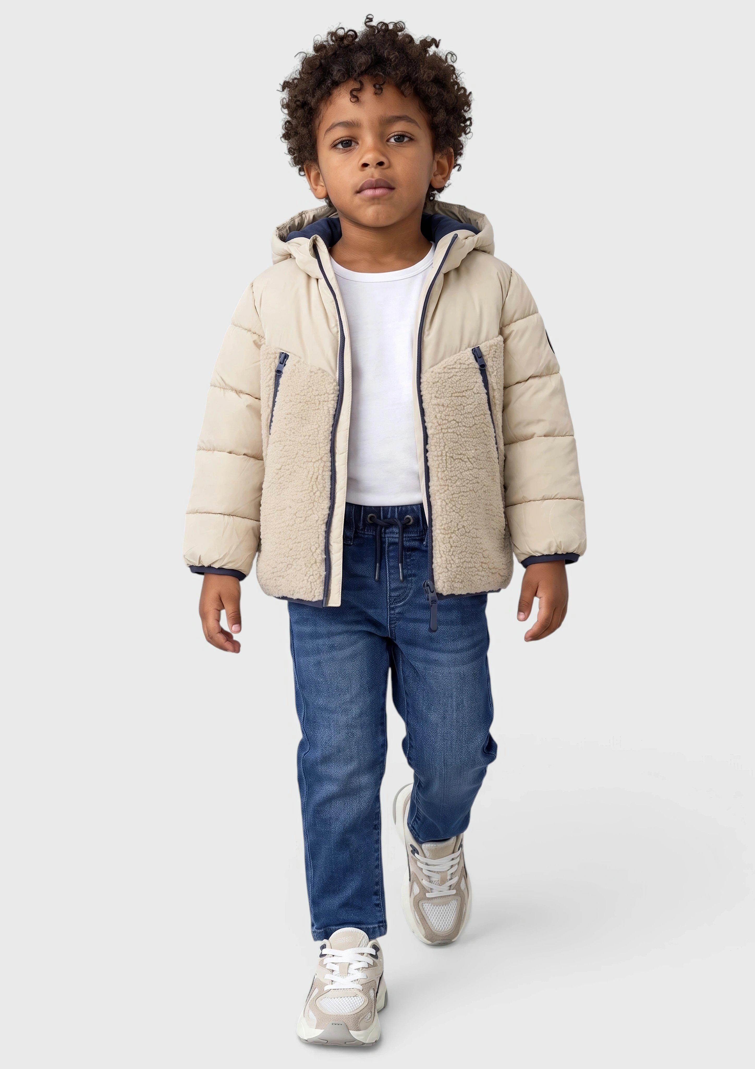 Kids Winter jacket with teddy plush and fleece lining in beige by s.Oliver