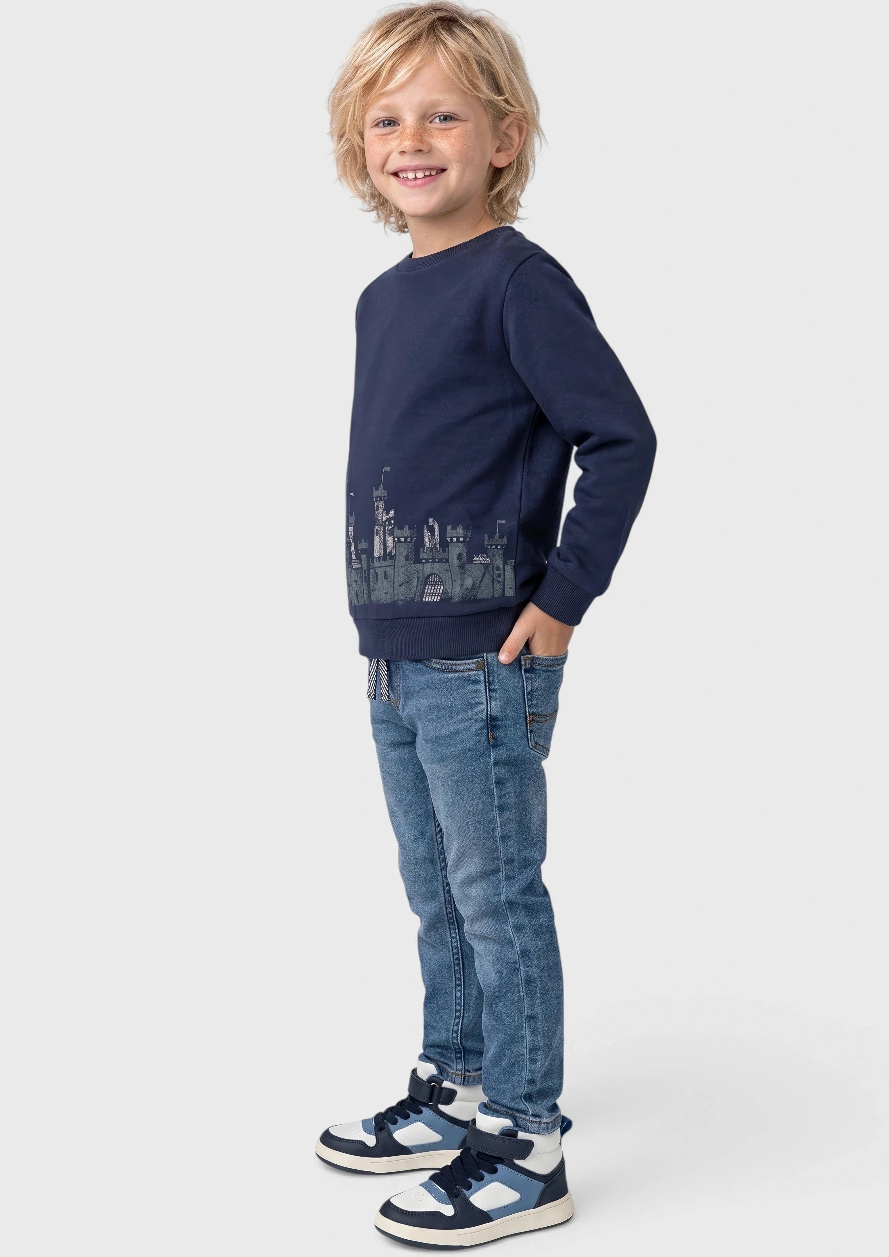 Kinder Kuscheliges Sweatshirt mit Frontprint in blau von s.Oliver